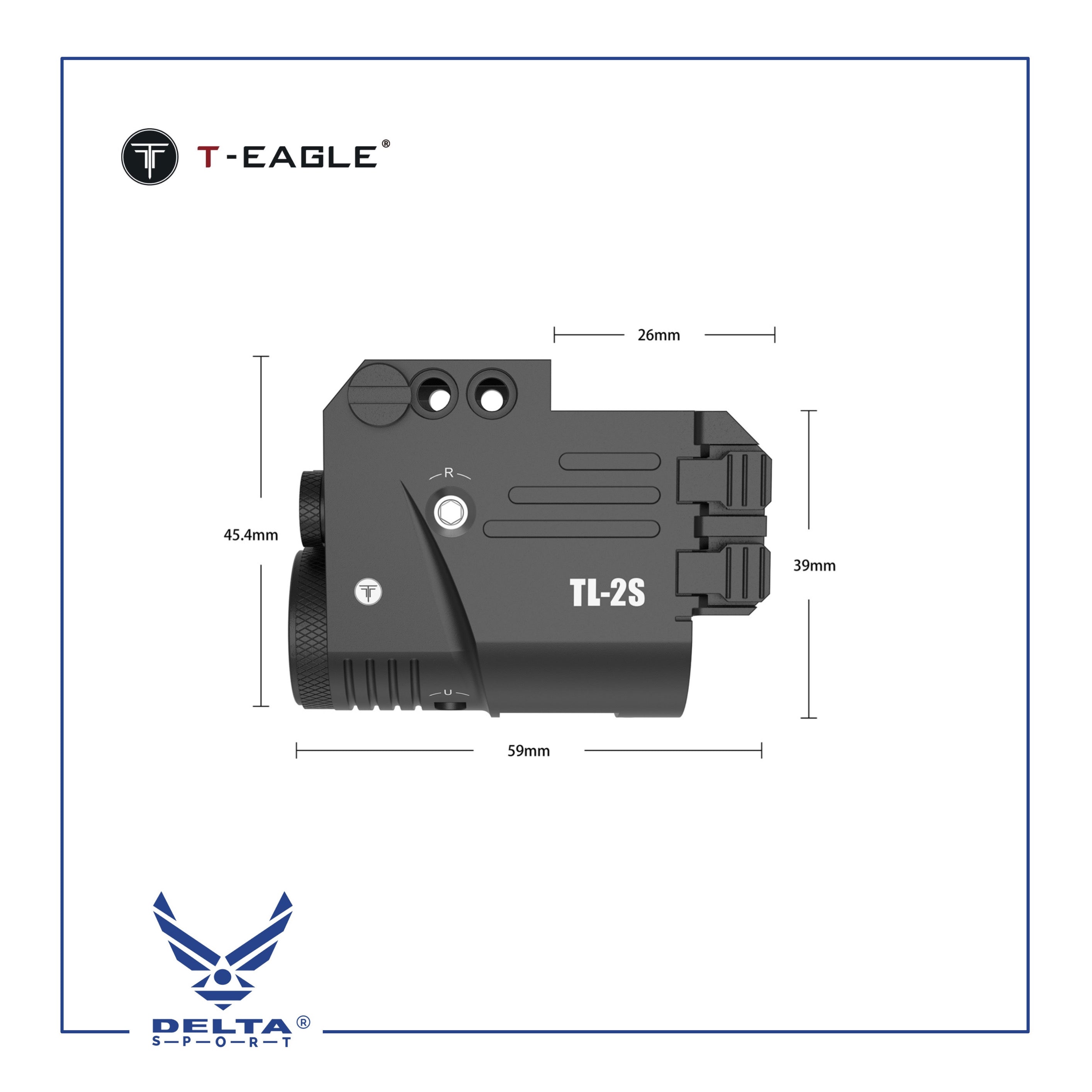 🔹T-EAGLE TL-2S Flashlight With Laser.