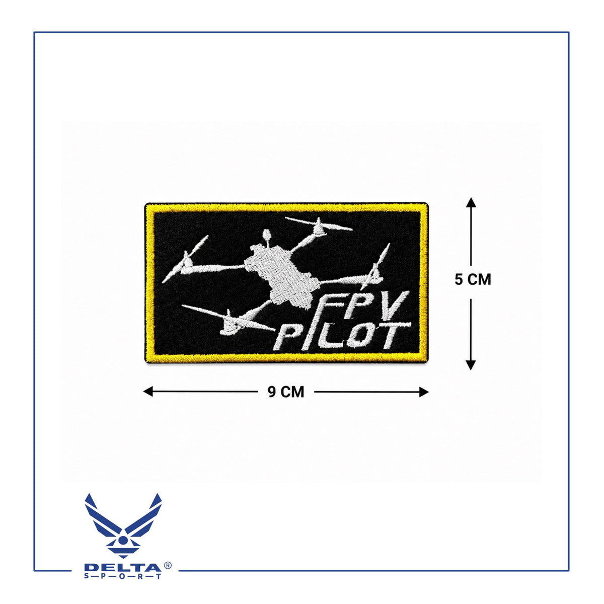 🔹FPV Pilot Velcro Patch – 9 × 5 CM.