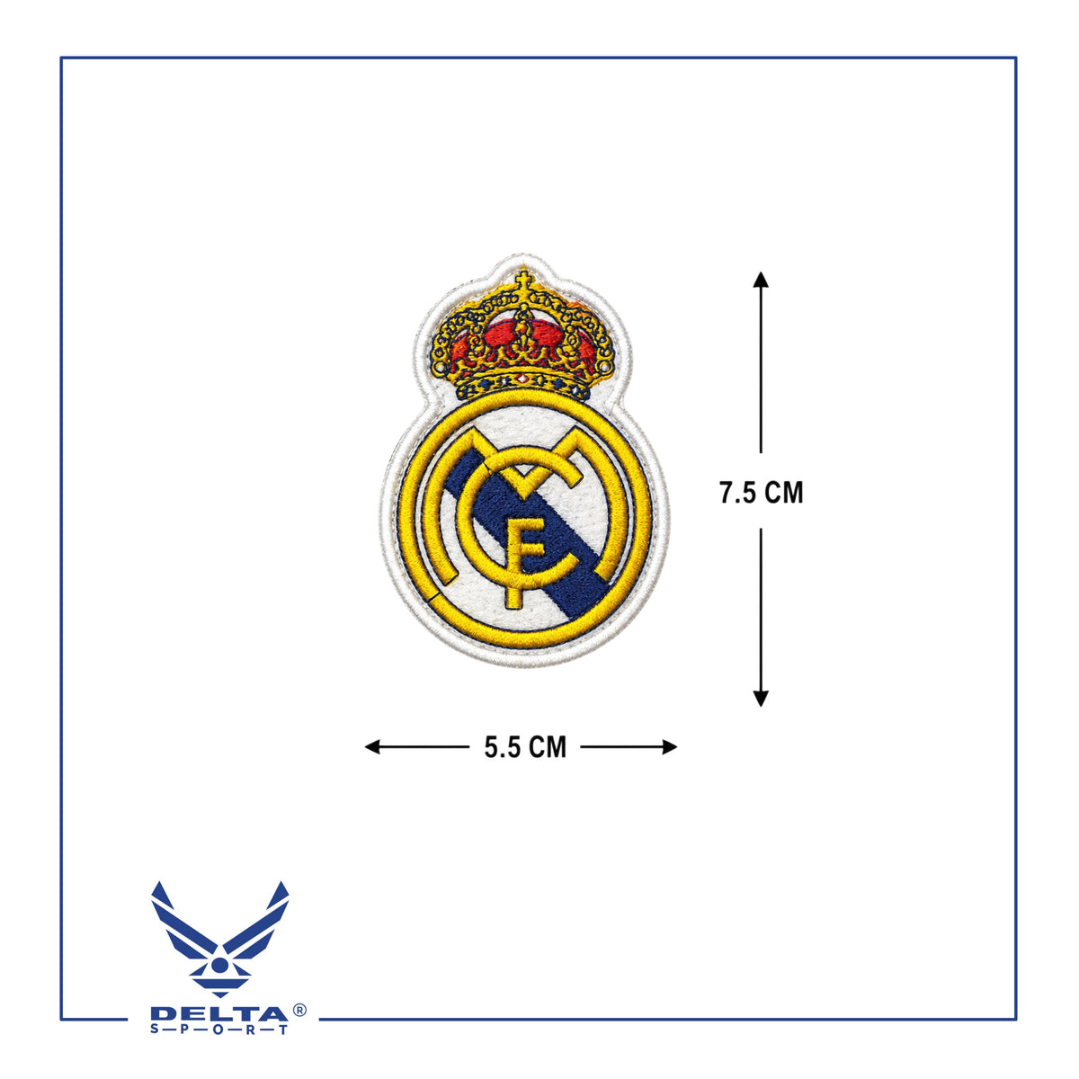 🔹Real Madrid Logo Velcro Patch – 5.5 × 7.5 CM.