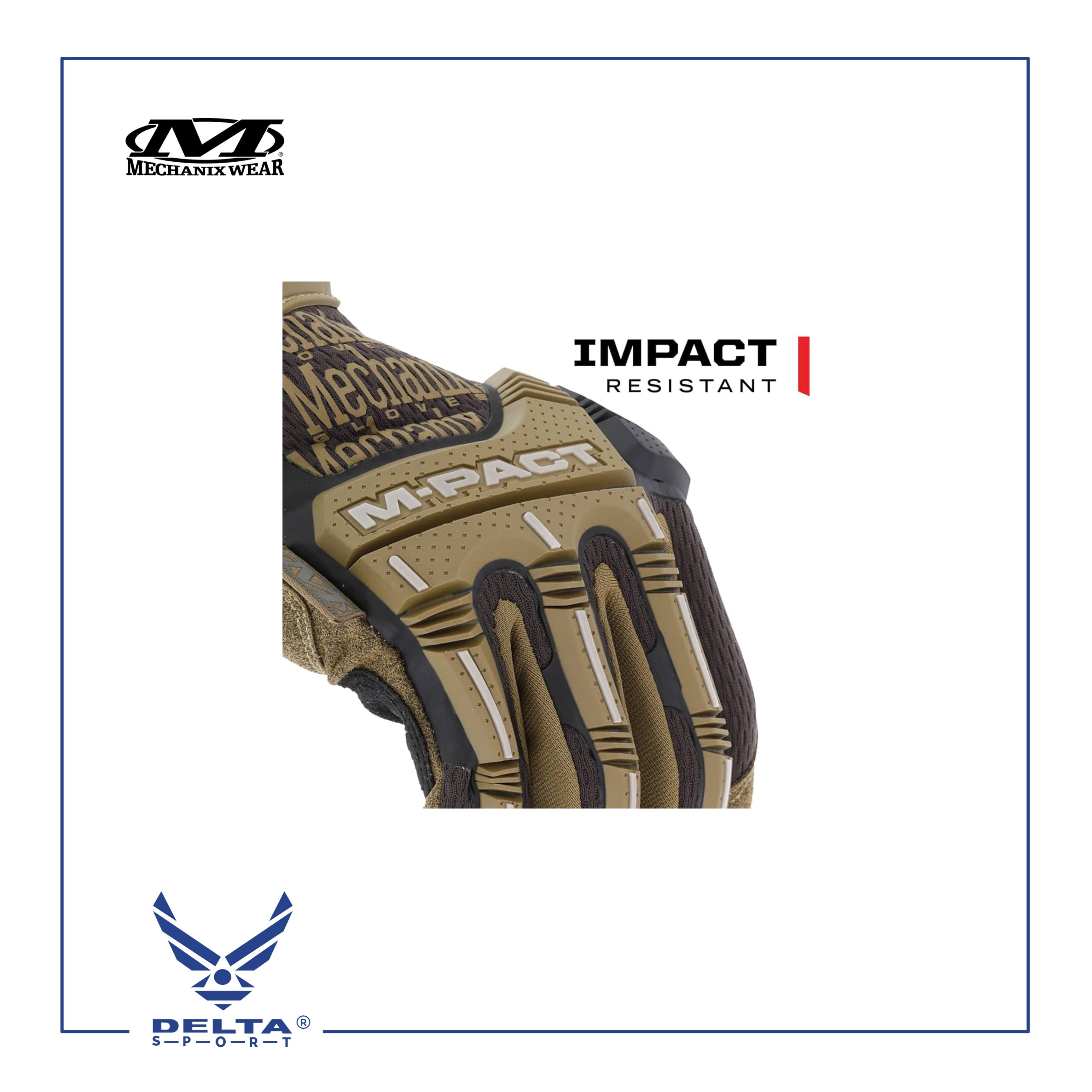🔹Mechanix M-Pact ® Brown Leather Gloves.