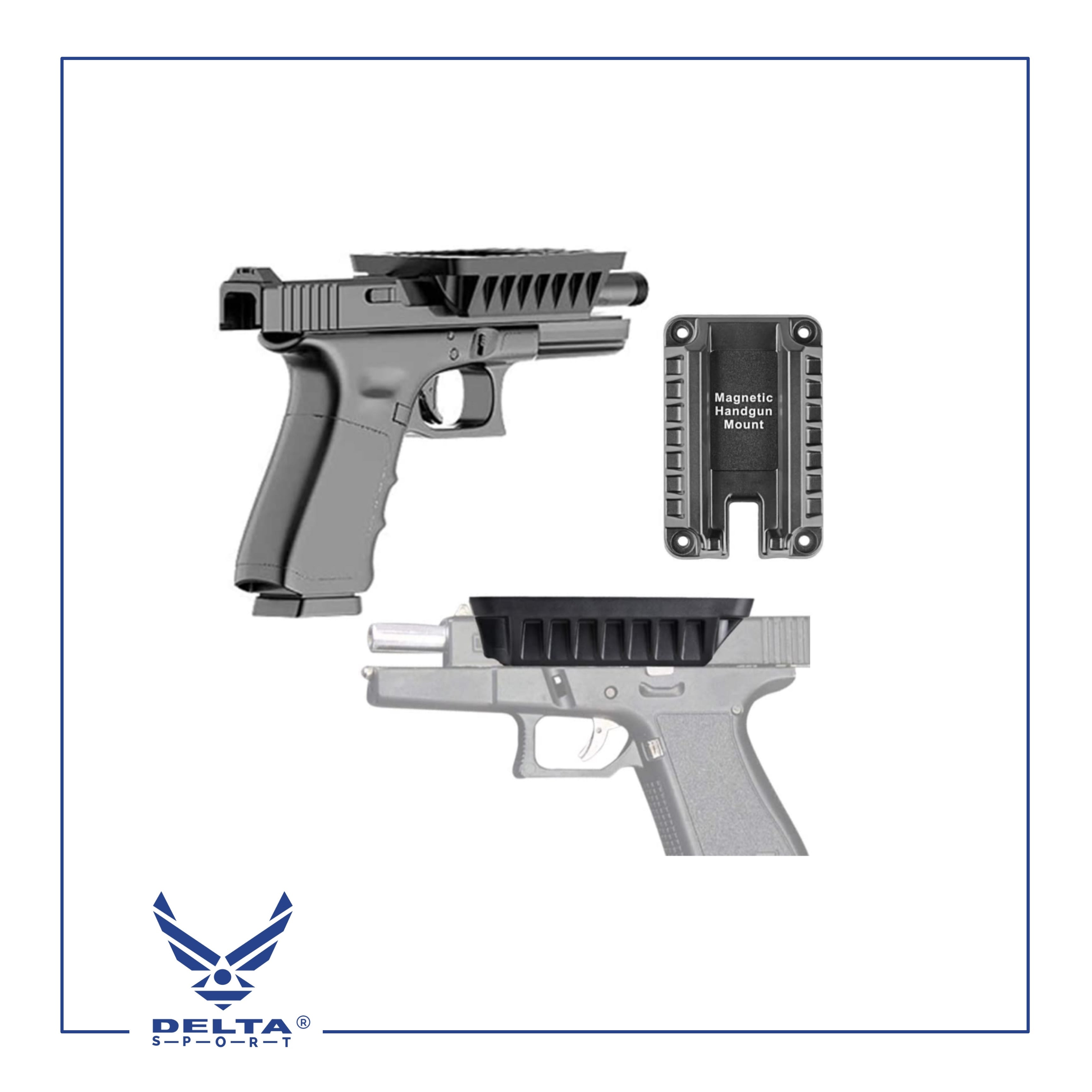 🔹Magnetic Handgun Mount with Auto Loader.