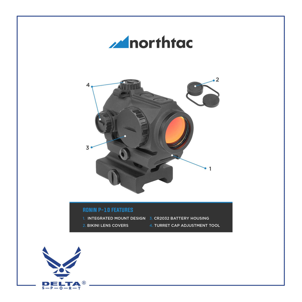 🔹Northtac Ronin P-10 RED DOT SIGHT 1X20MM.