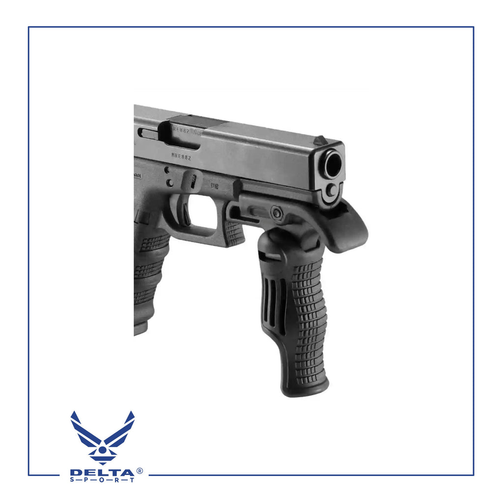 🔹Tactical Folding Foregrip for Handguns & Rifles.