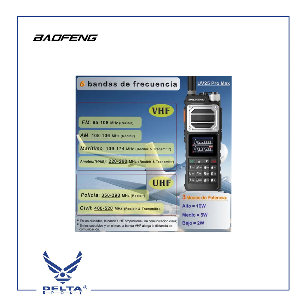 🔹BAOFENG UV-25 Pro Max 10W.