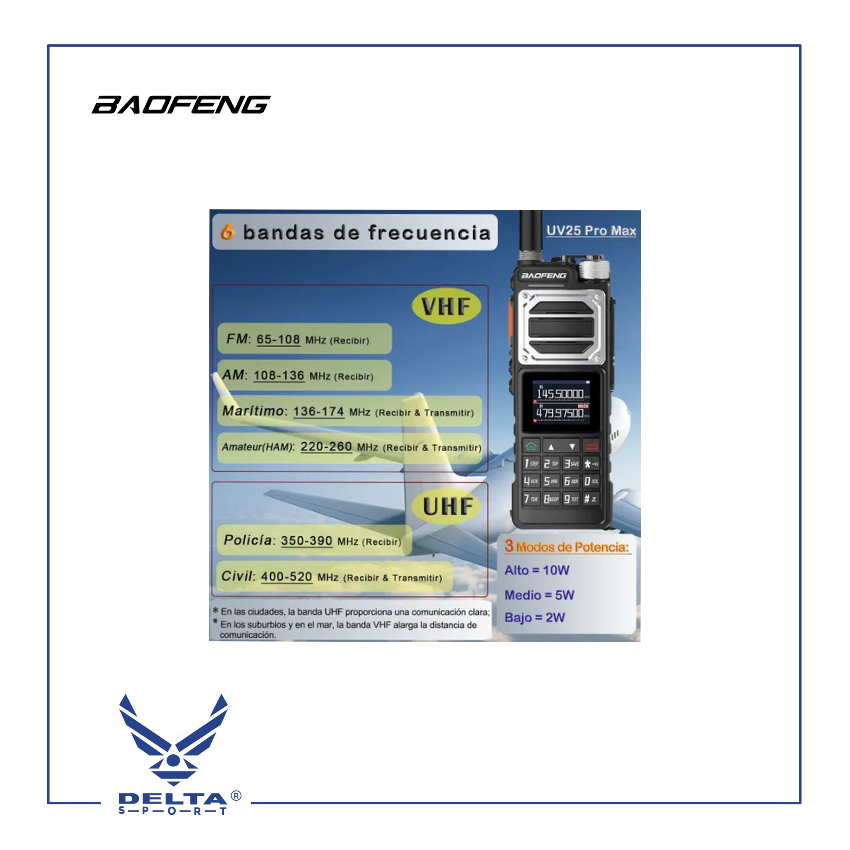 🔹BAOFENG UV-25 Pro Max 10W.