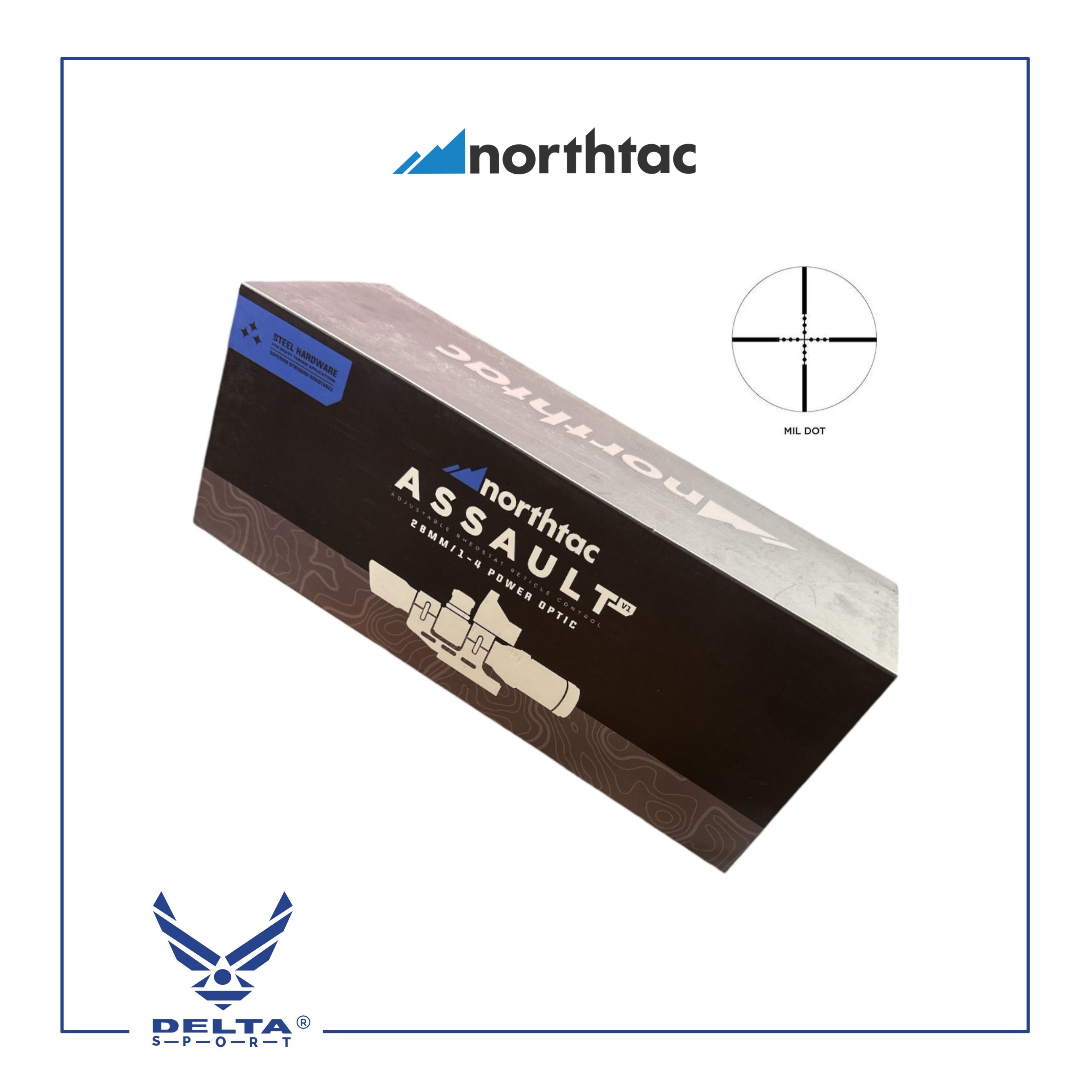 🔹Northtac ASSAULT OPTIC 1-4X28 LPVO RIFLESCOPE.