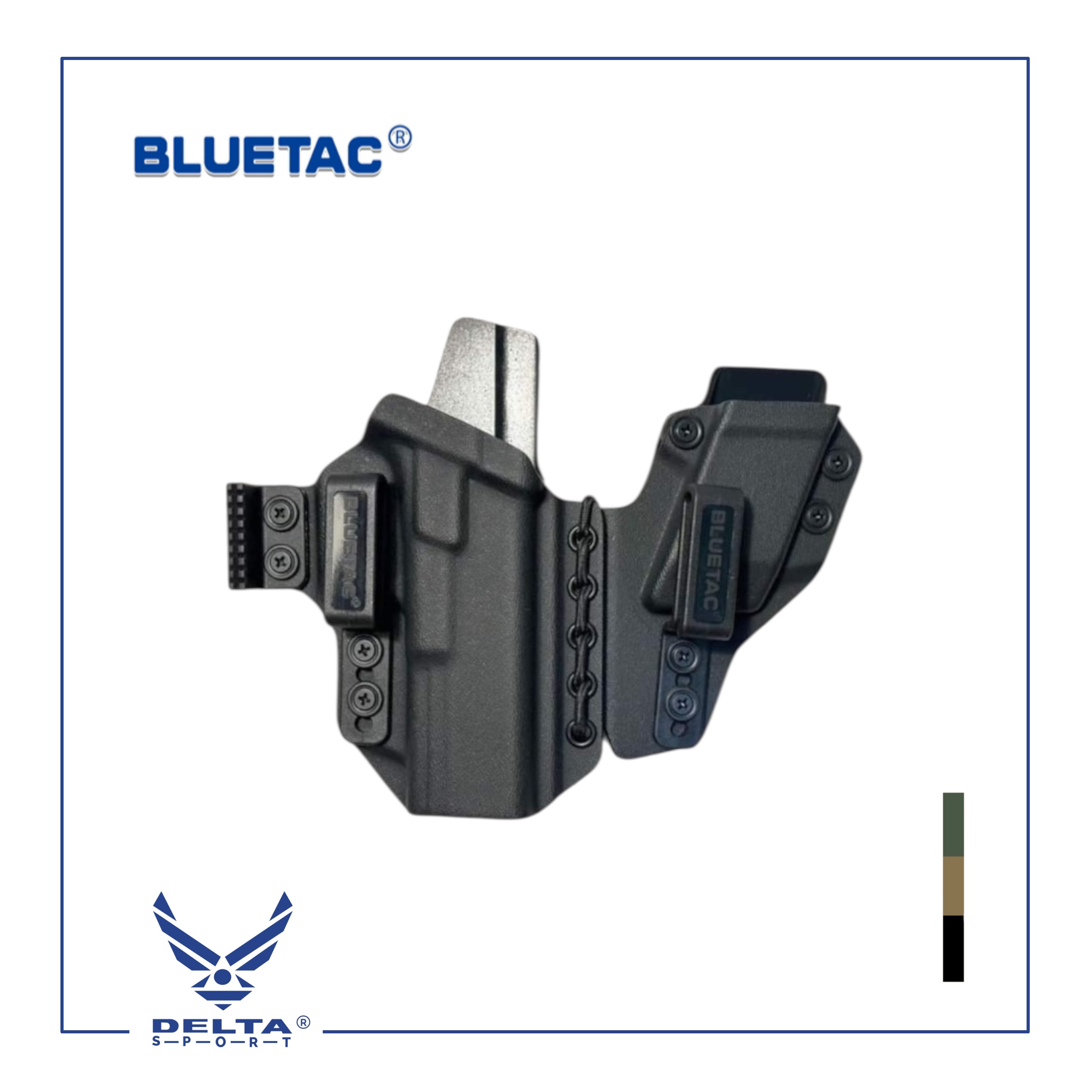 🔹Bluetac ® Concealed Kydex IWB Gun Holster With Magazine Pouch.