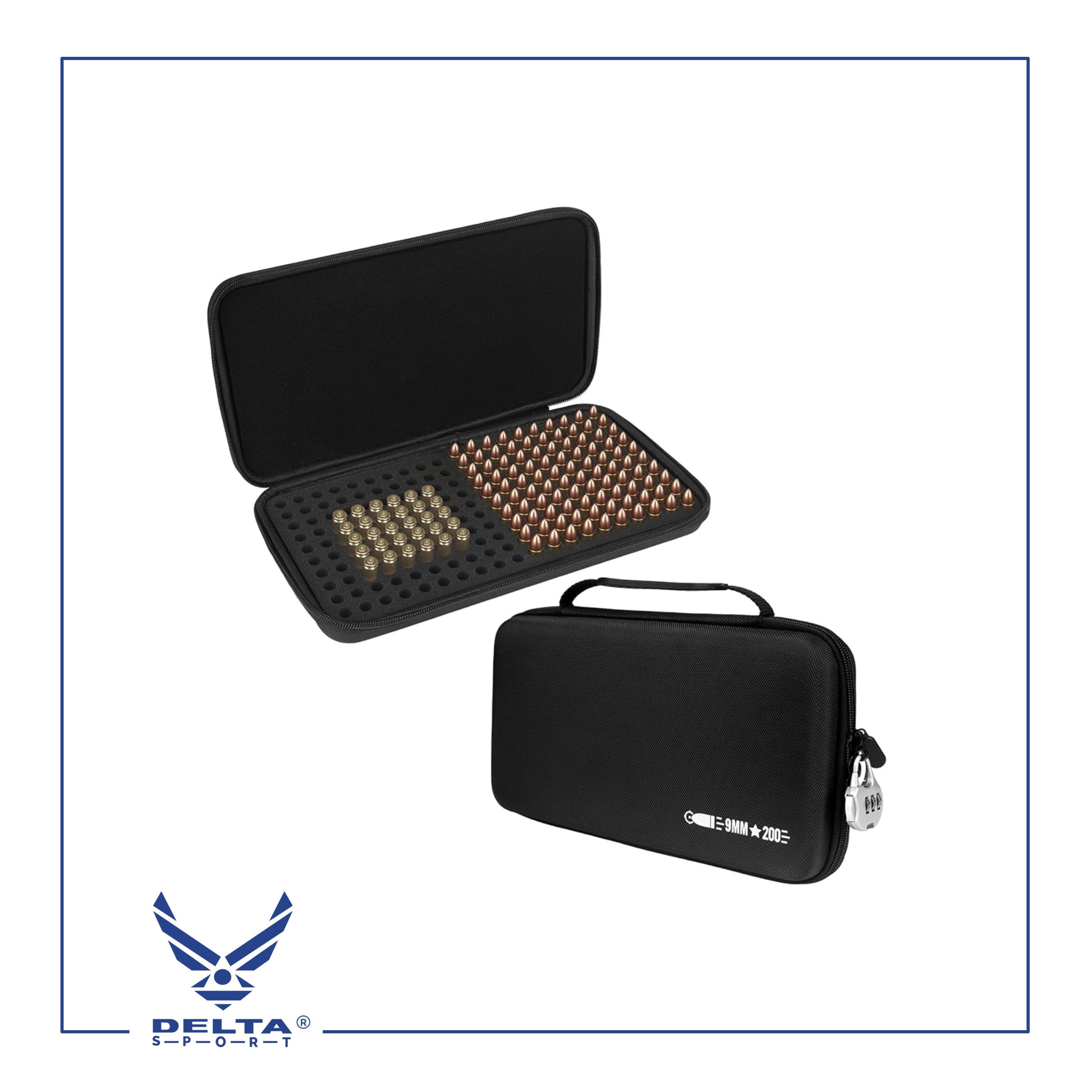 🔹9mm Storage Holder Case – 200 Round Capacity.