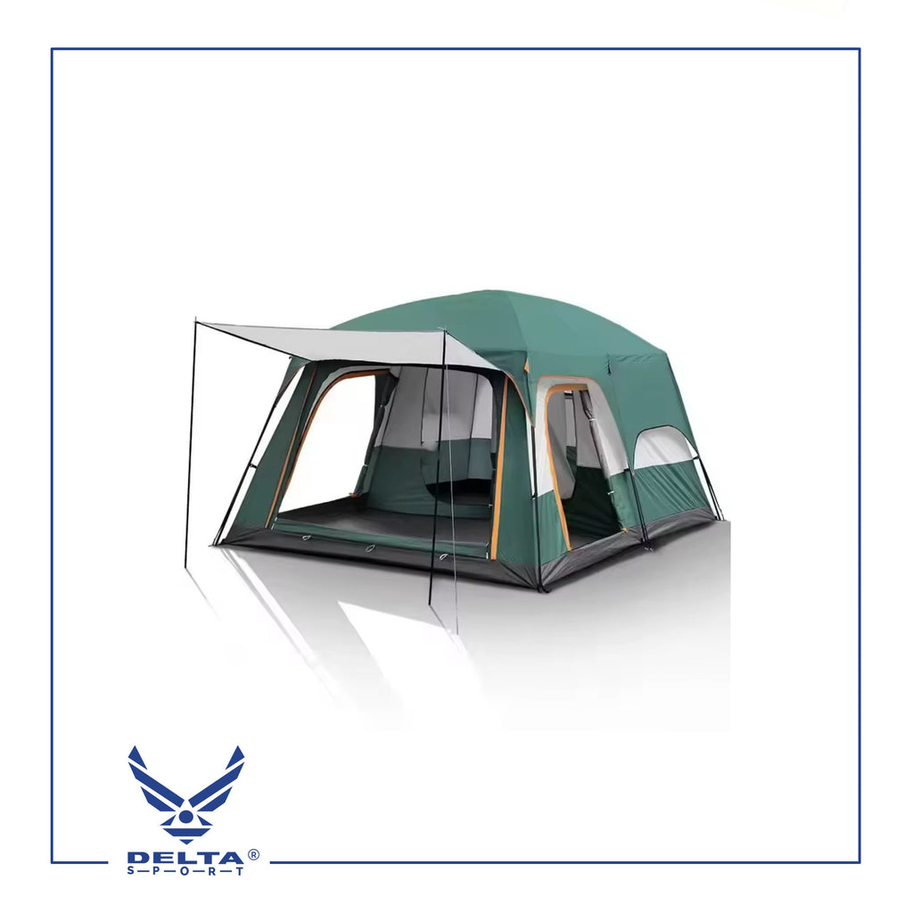 🔹Outdoor Waterproof Double-Layer Family Camping Tent – 2 Rooms (4–6 Persons) | Model A-0039