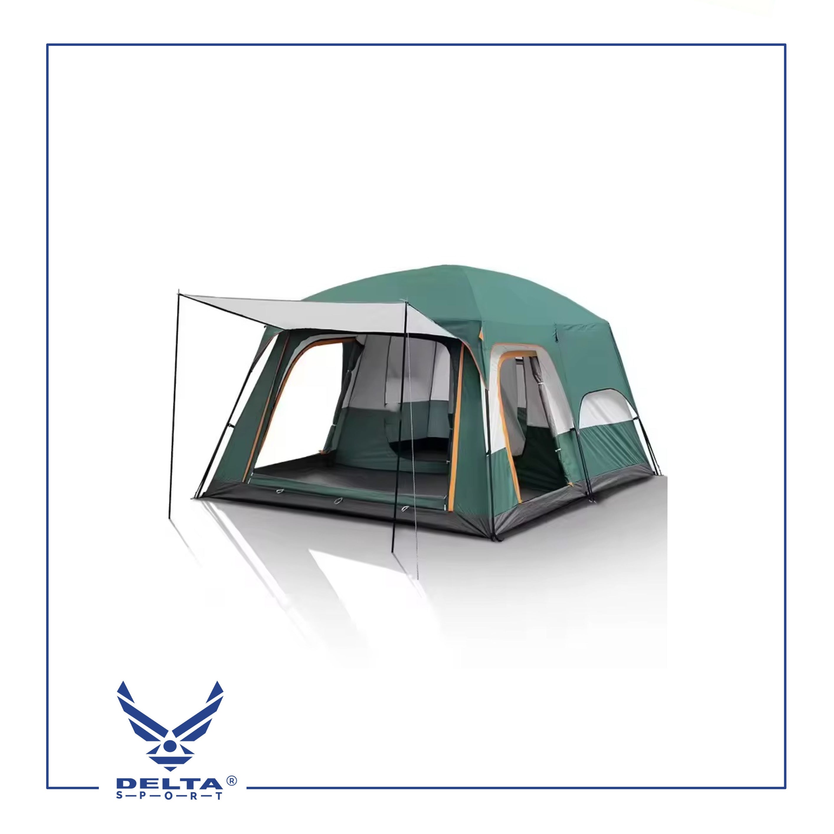 🔹Outdoor Waterproof Double-Layer Family Camping Tent – 2 Rooms (4–6 Persons) | Model A-0039