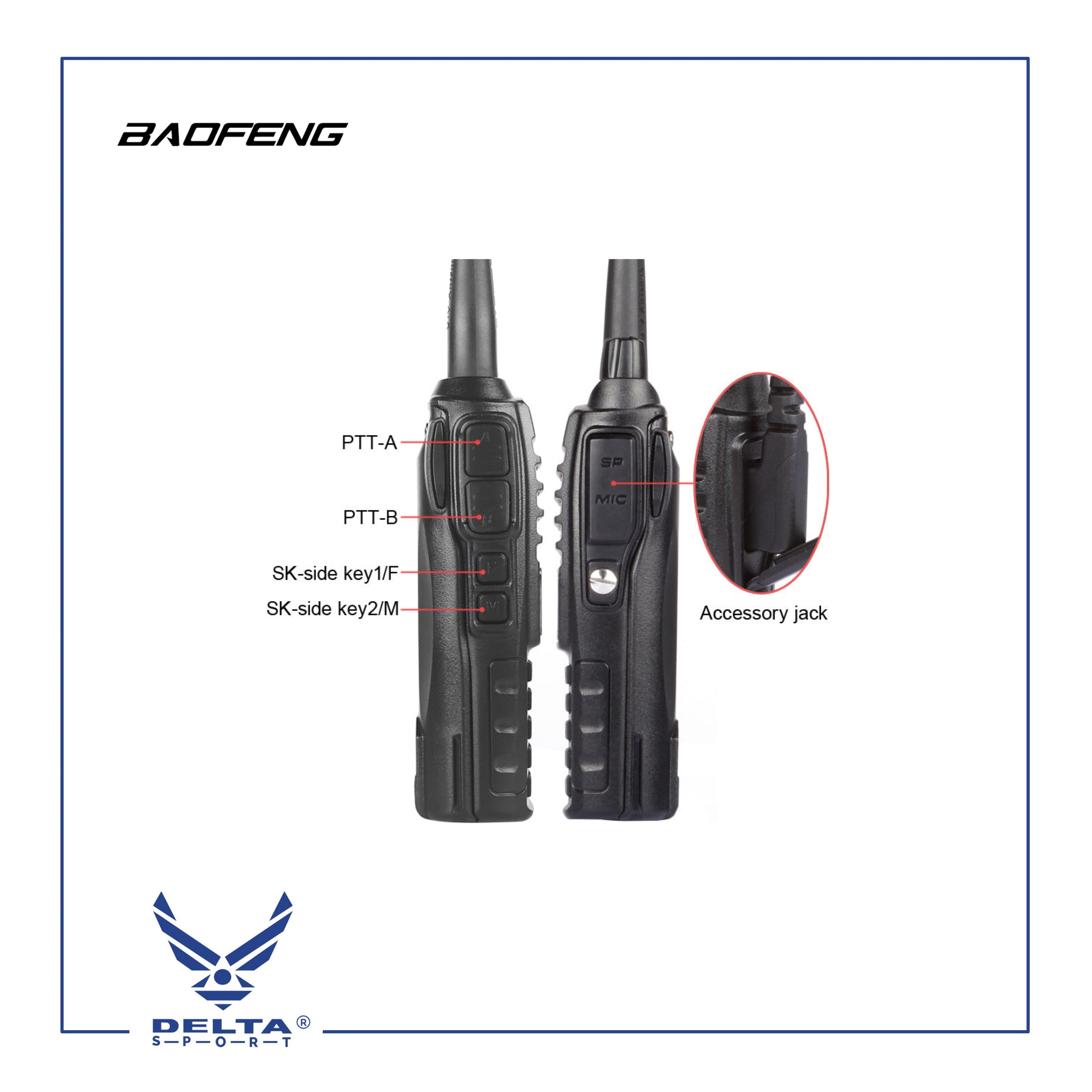🔹BAOFENG UV-82 (BF112) 8W Two Way Radio UHF VHF Dual-Band Walkie Talkie.
