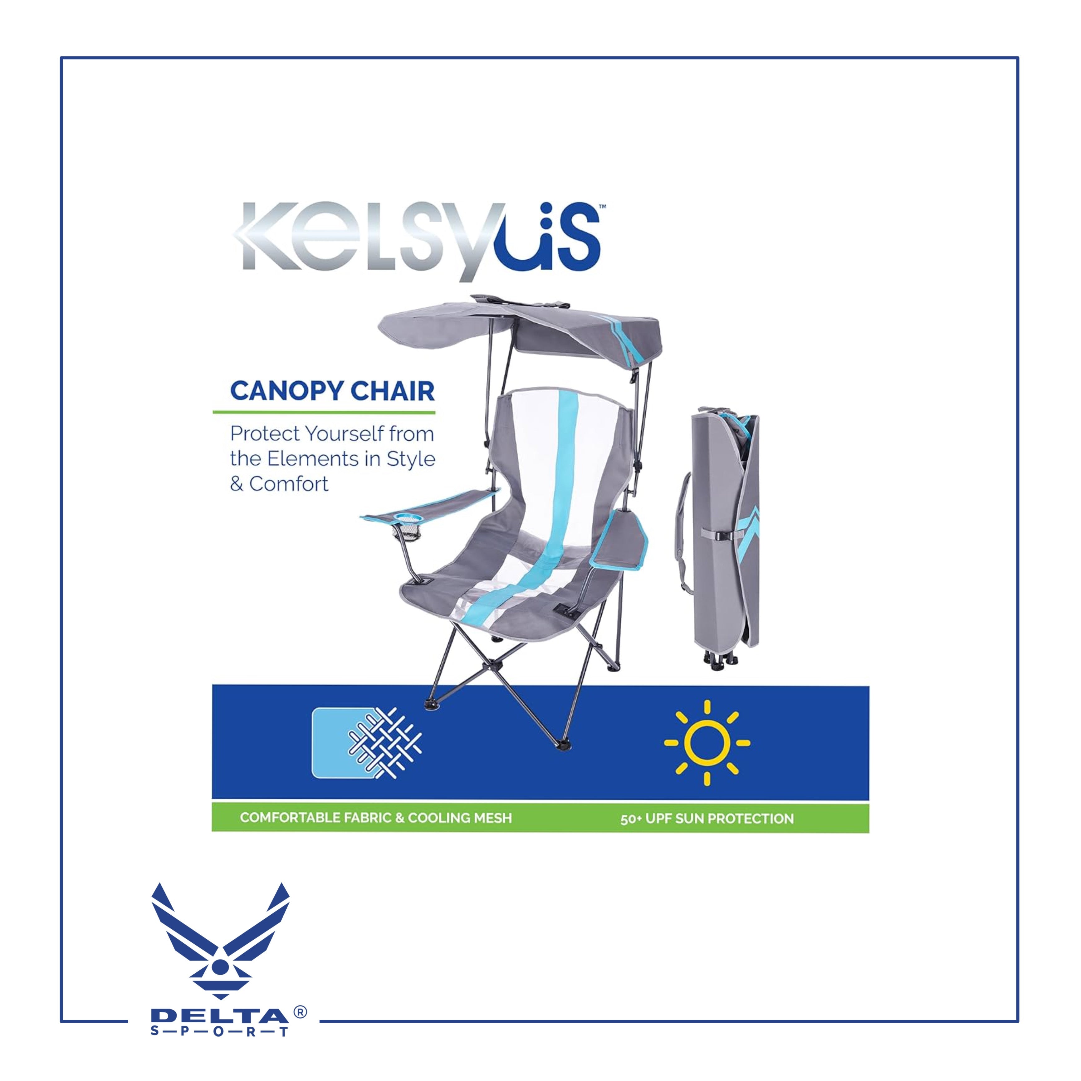 🔹Kelsyus Original Foldable
Canopy Chair.