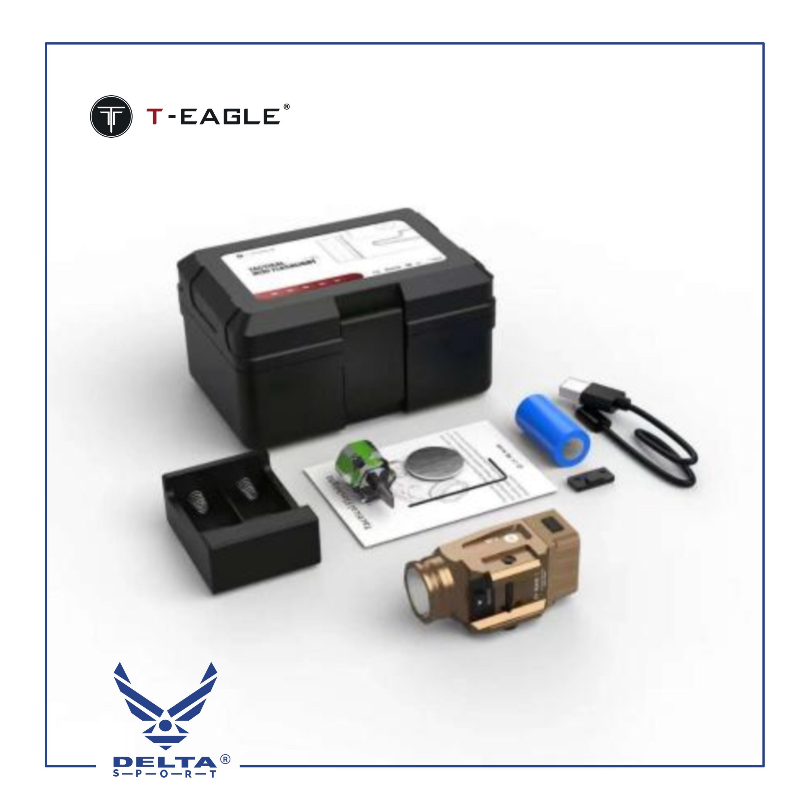 🔹T-Eagle flashlight T-3S-Tan.