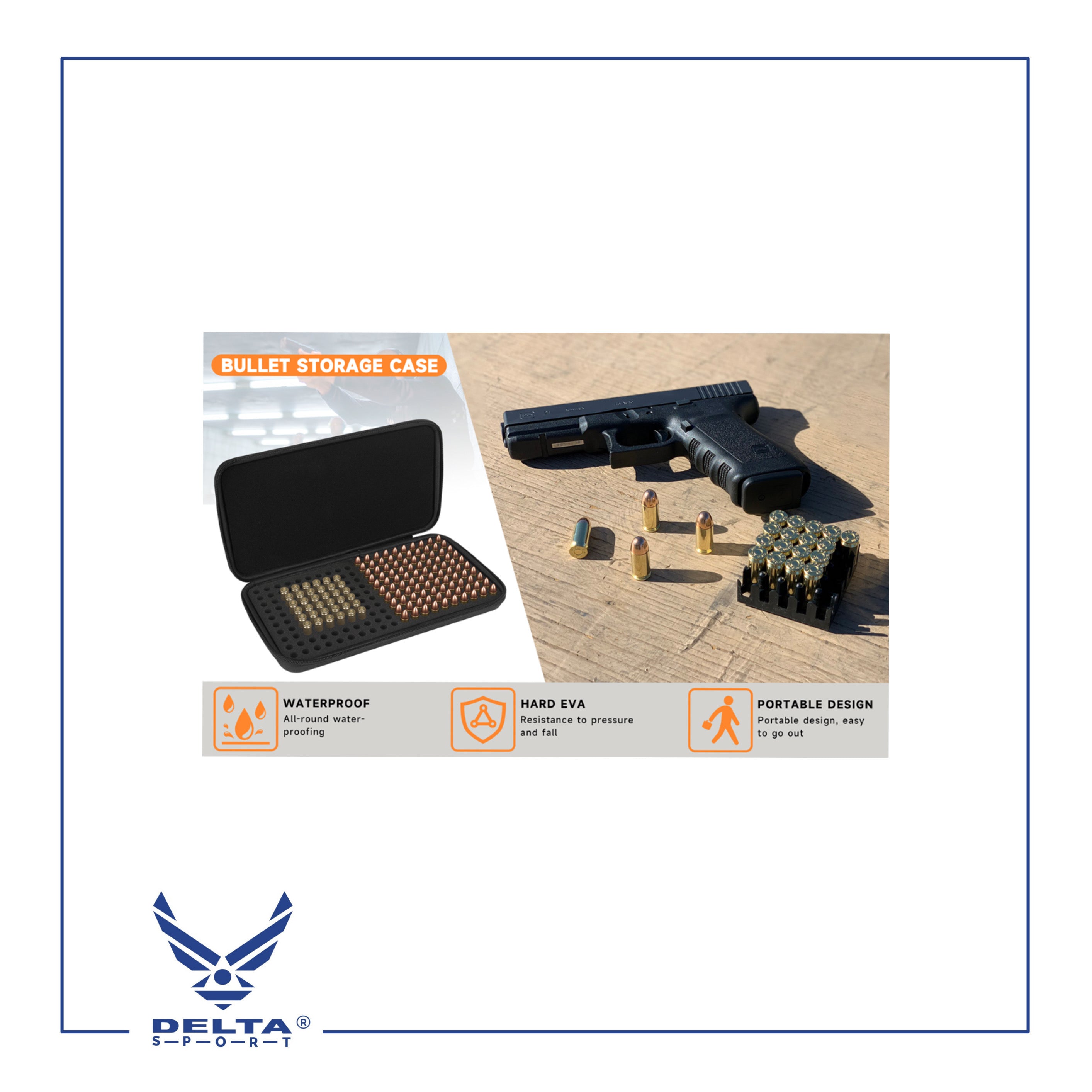 🔹9mm Storage Holder Case – 200 Round Capacity.