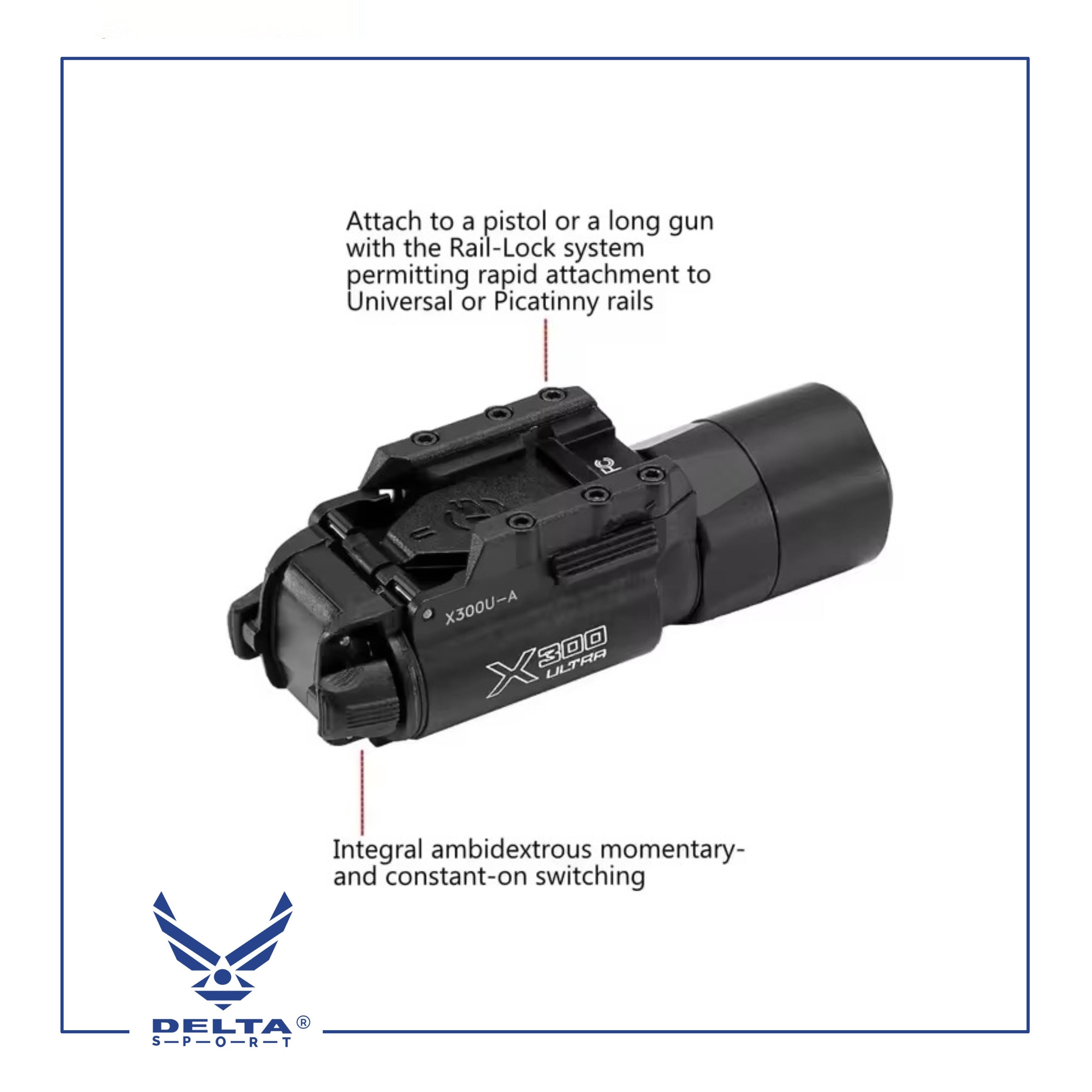 🔹SUREFIRE X300U-A ULTRA WEAPON LIGHT.