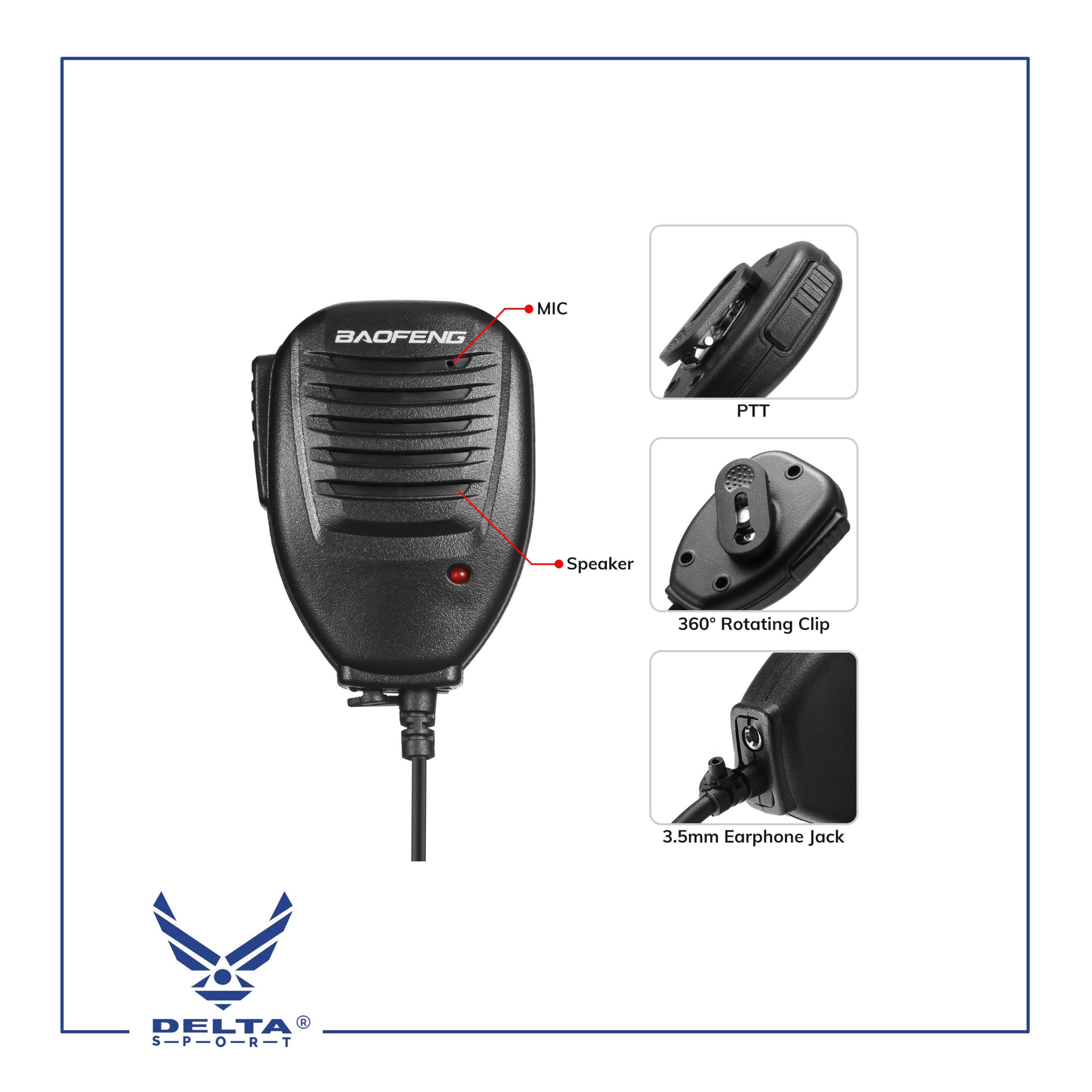 🔹Baofeng BF201 - Mic Speaker.