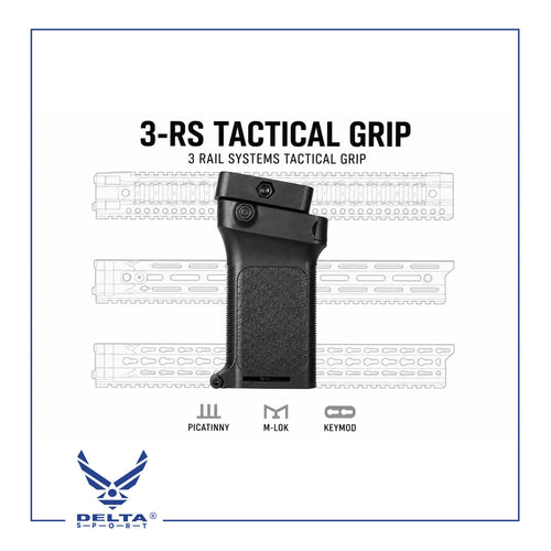 🔹3-RS Tactical Vertical Grip – 3 Rail Systems.