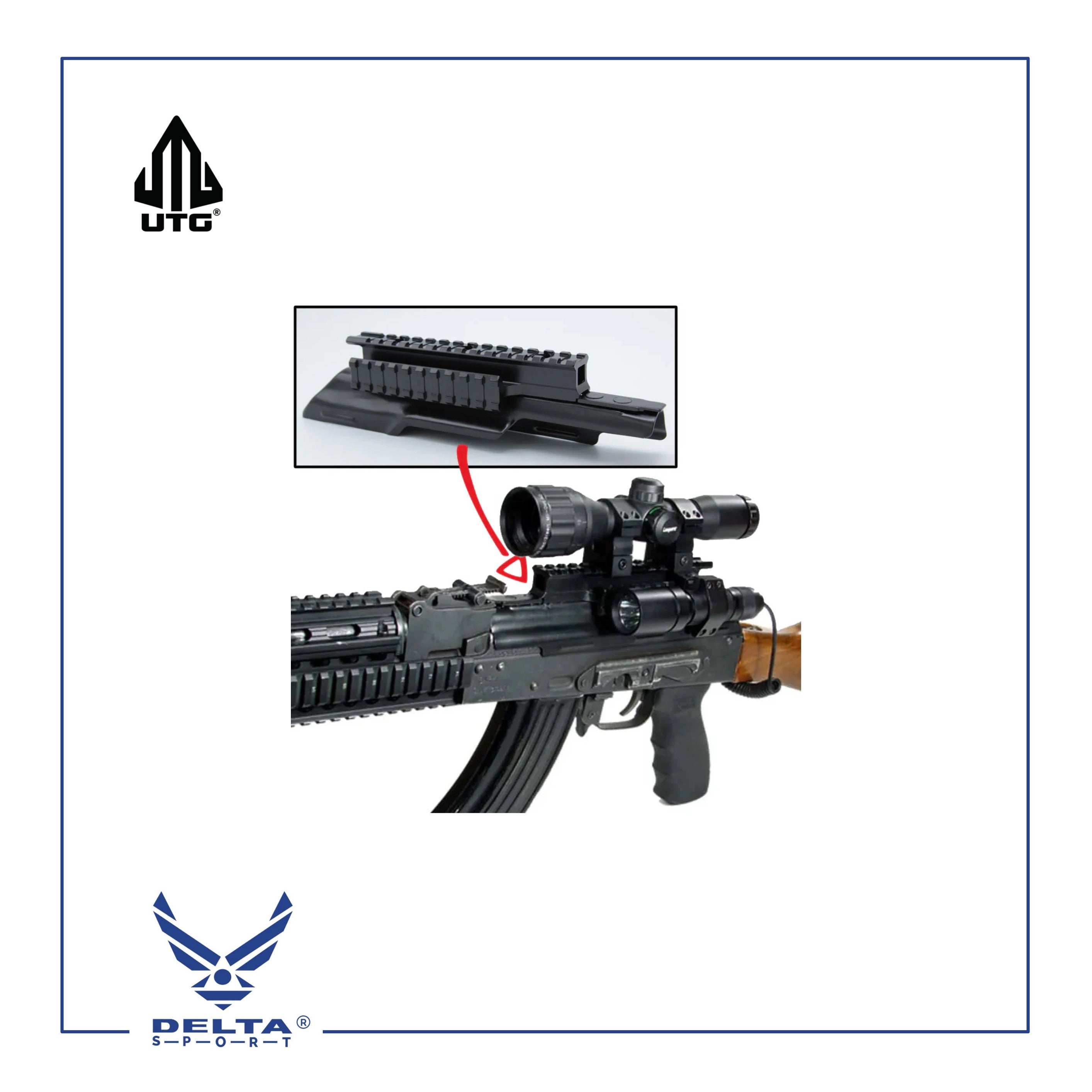 🔹AK Tri-Rail Dust Cover Mount System For AK47 / AK74 / AKM.