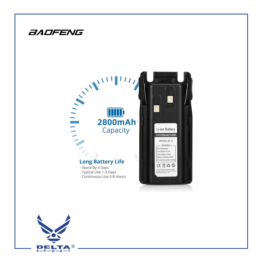 🔹BAOFENG UV-82 (BF112) 8W Two Way Radio UHF VHF Dual-Band Walkie Talkie.