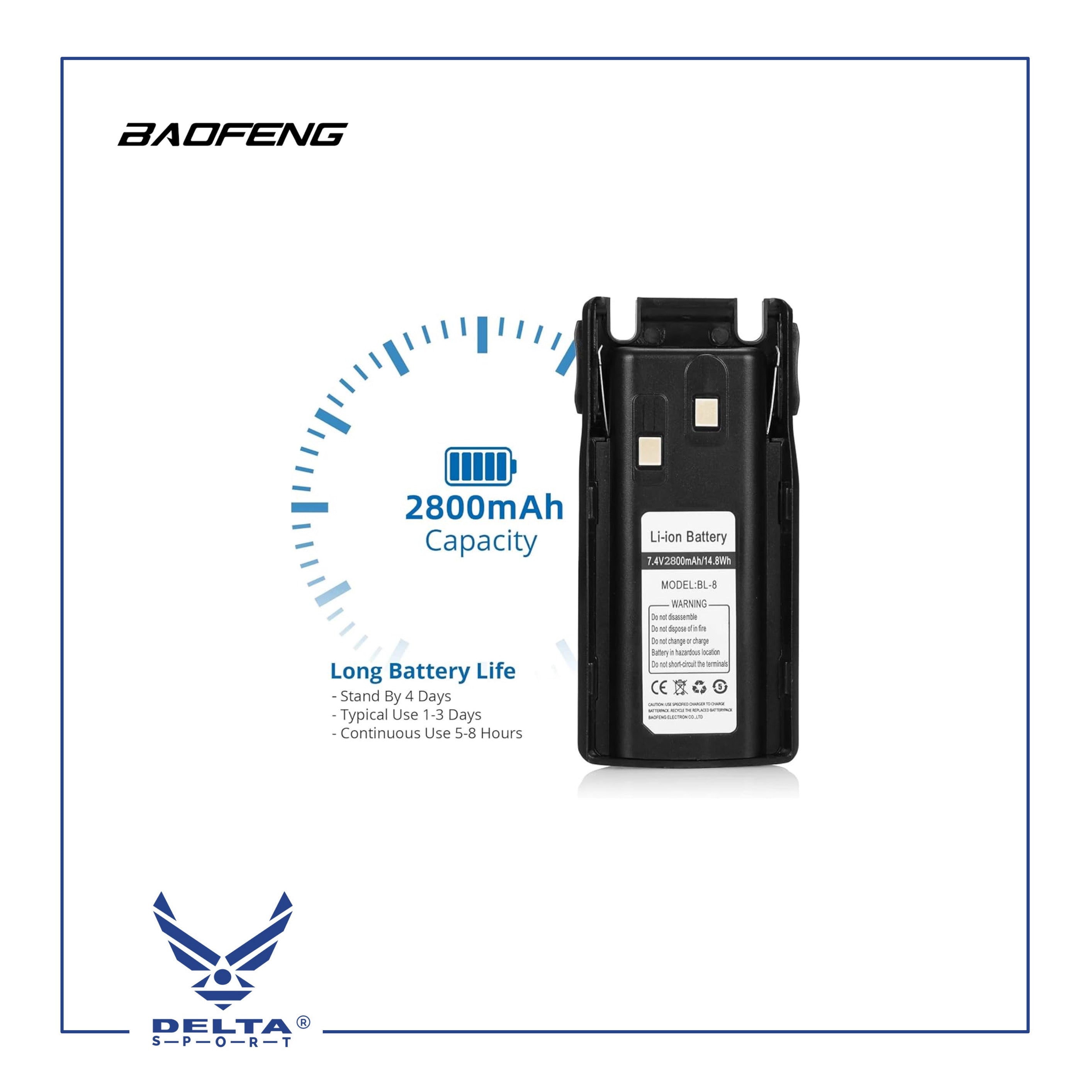 🔹BAOFENG UV-82 (BF112) 8W Two Way Radio UHF VHF Dual-Band Walkie Talkie.
