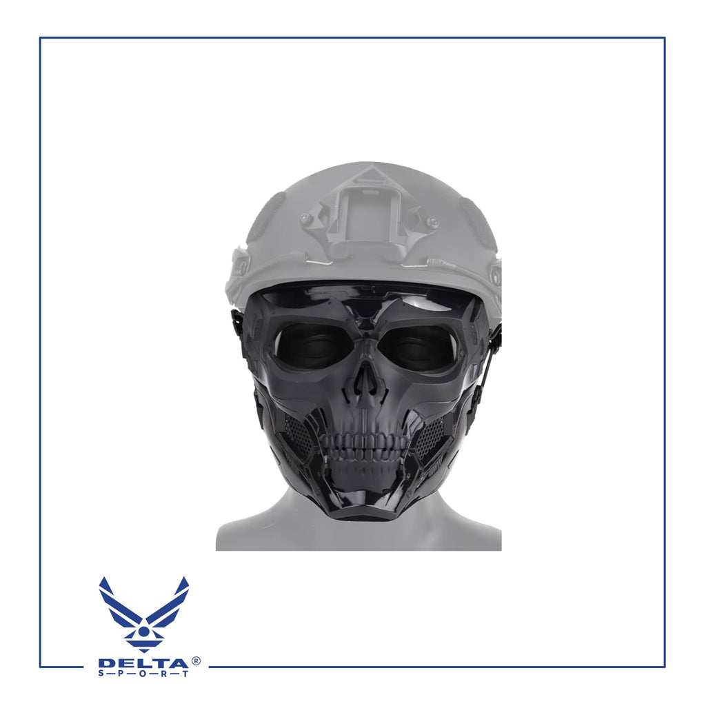 🔹Skull Messenger Airsoft Mask with Goggles Full Face.