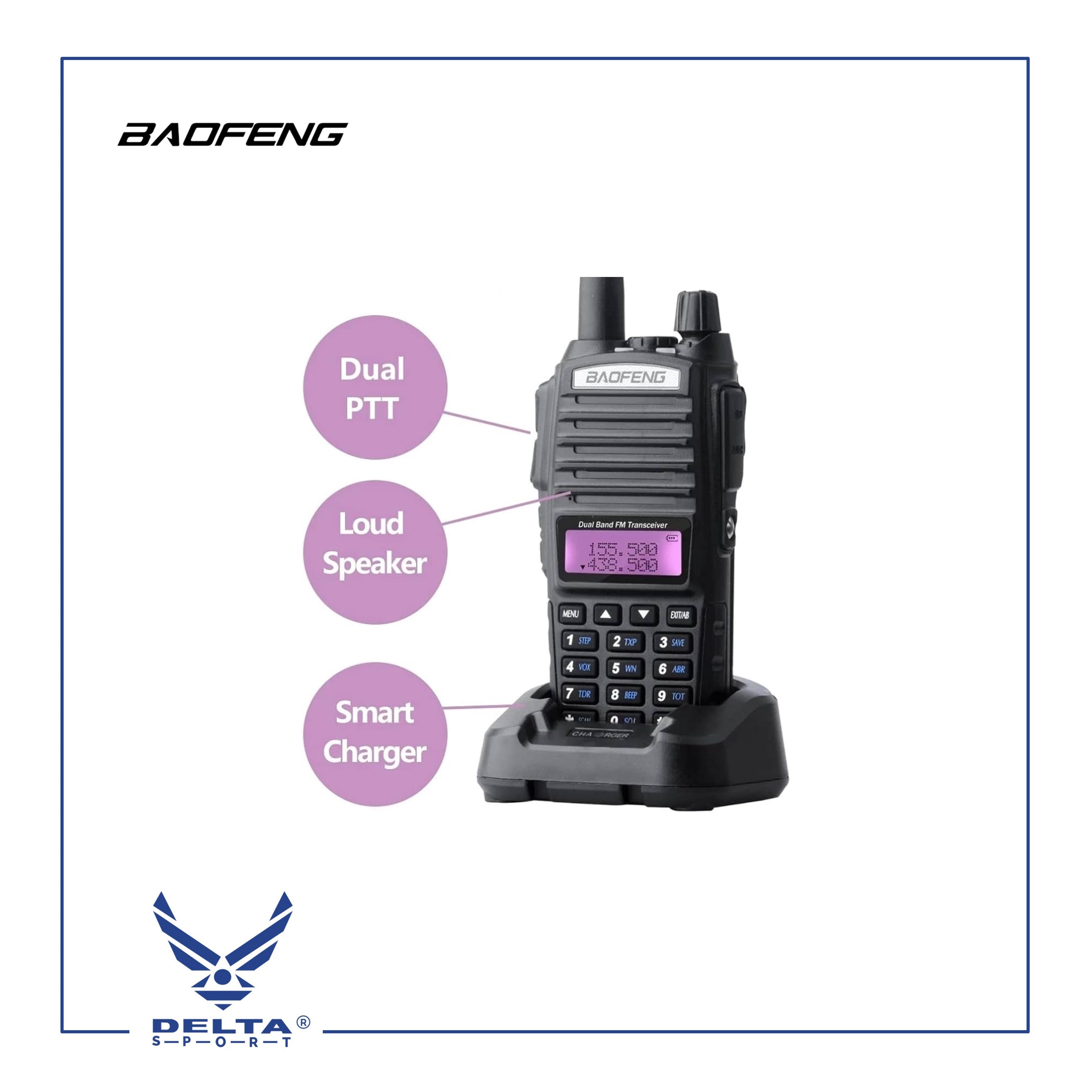 🔹BAOFENG UV-82 (BF112) 8W Two Way Radio UHF VHF Dual-Band Walkie Talkie.
