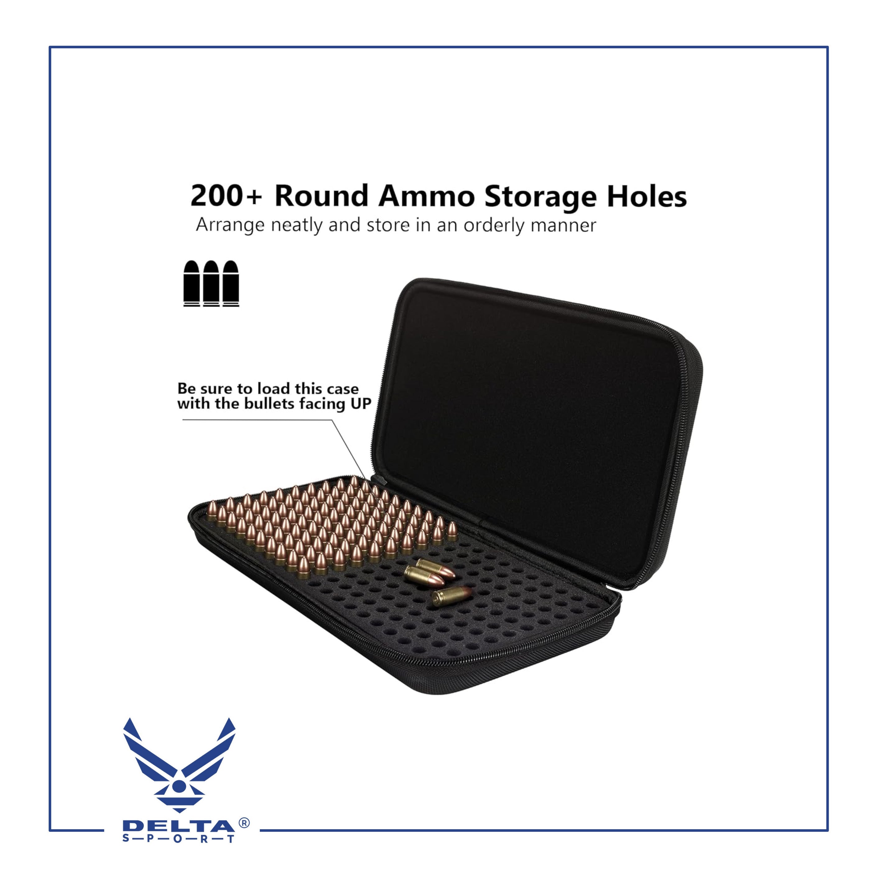 🔹9mm Storage Holder Case – 200 Round Capacity.