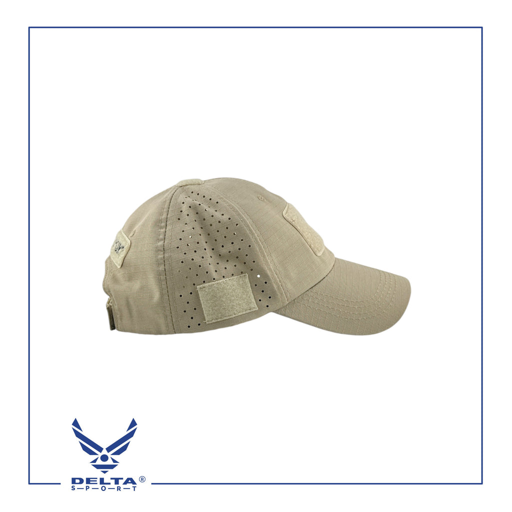 🔹Delta breathable laser cut cap.