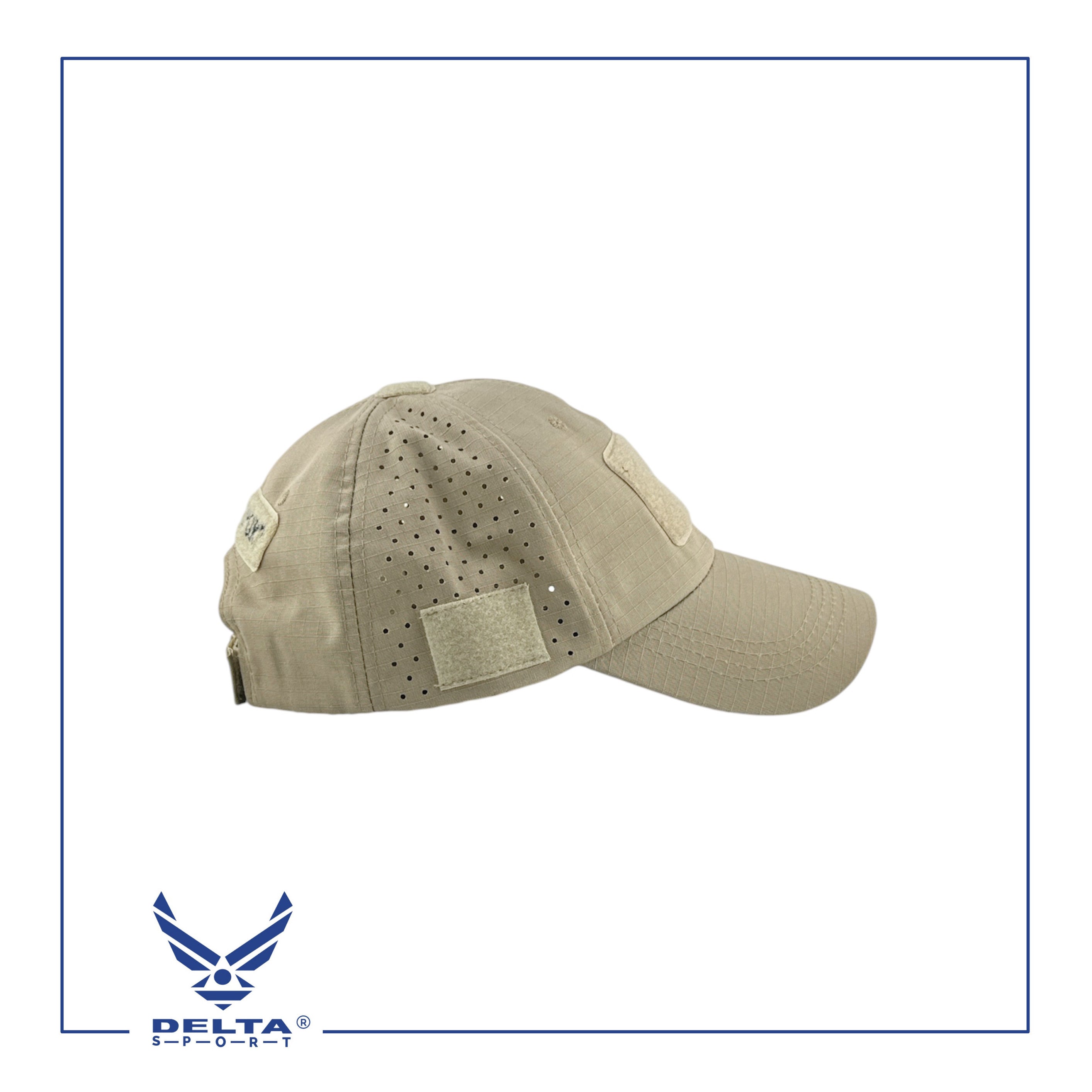 🔹Delta breathable laser cut cap.