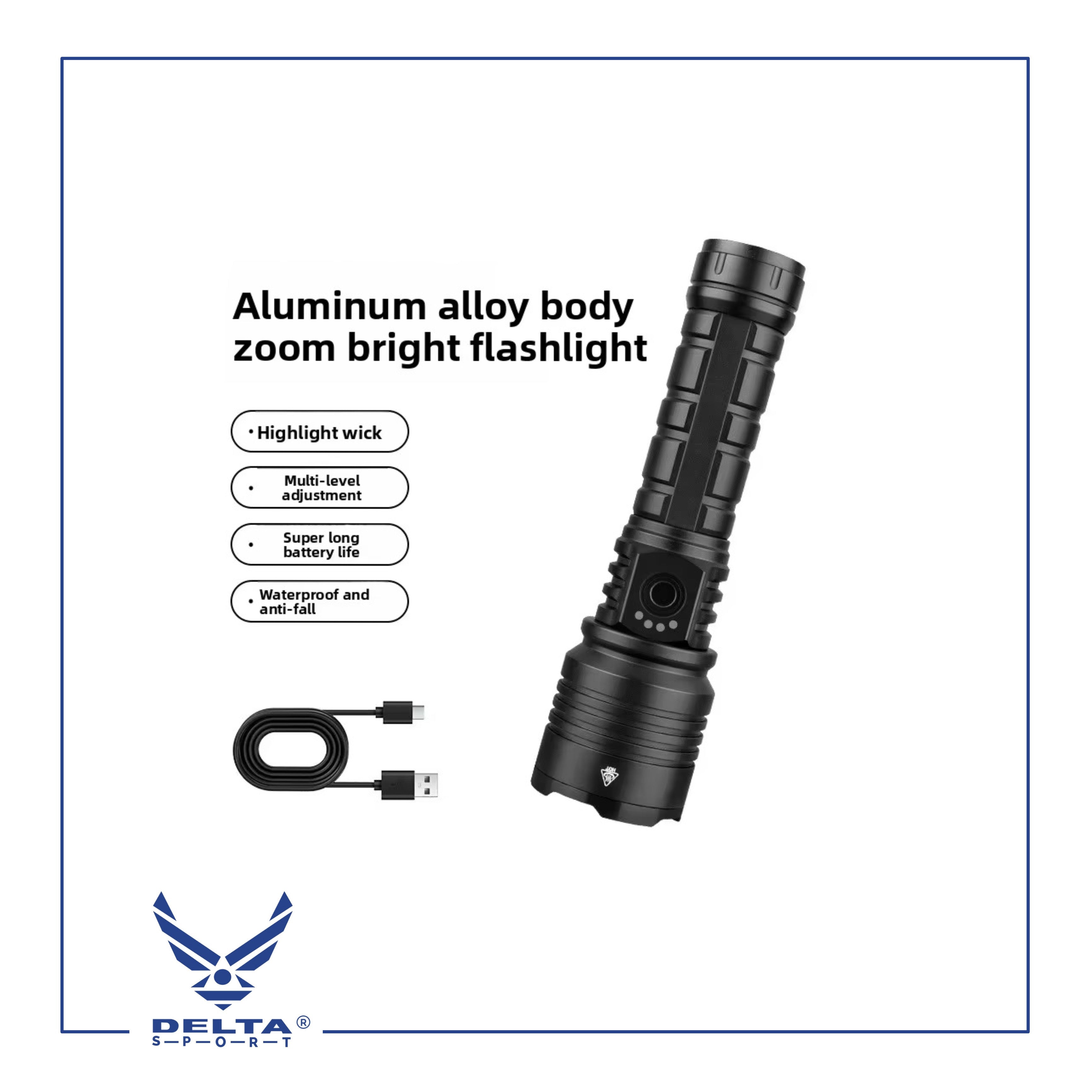 🔹Tactical Flashlight T3.