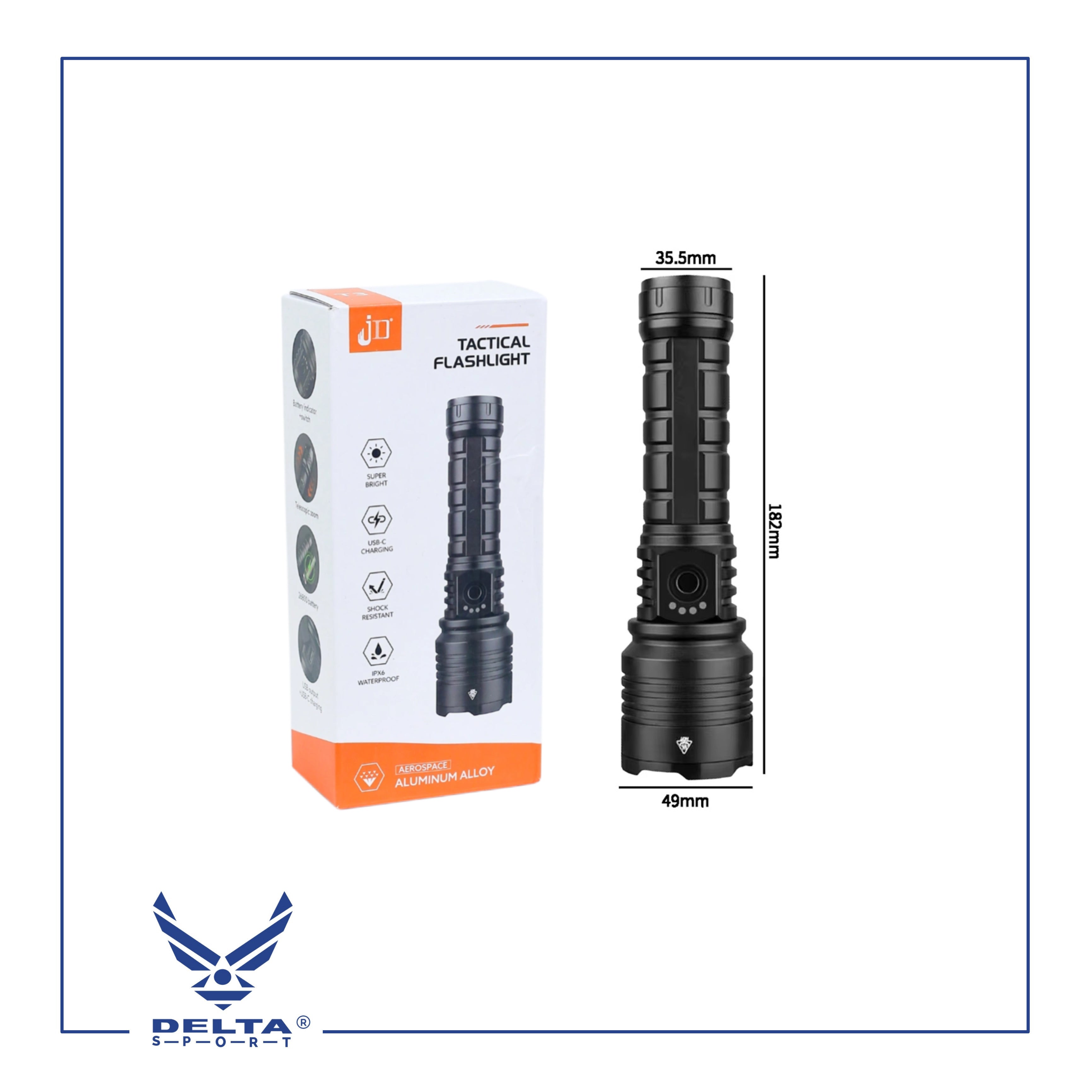 🔹Tactical Flashlight T3.