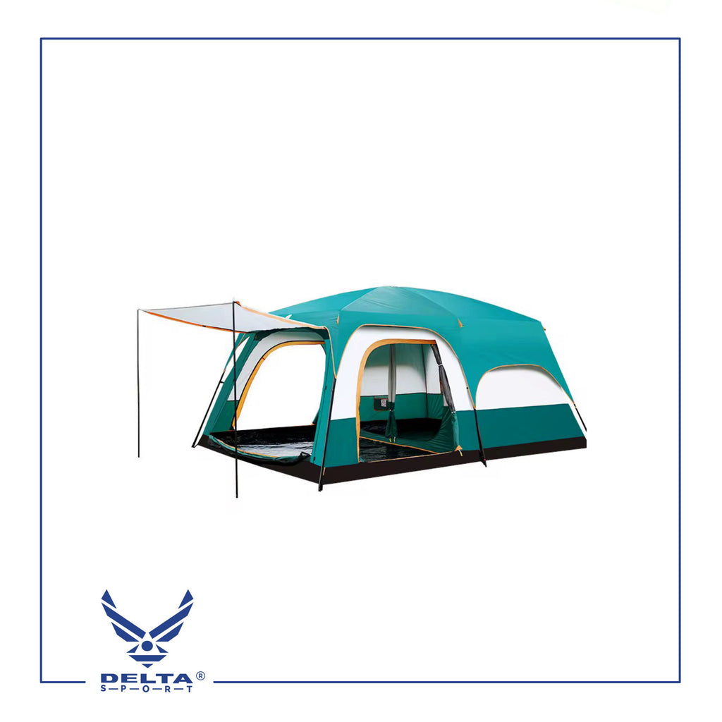 🔹Outdoor Waterproof Double-Layer Family Camping Tent – 2 Rooms (4–6 Persons) | Model A-0039