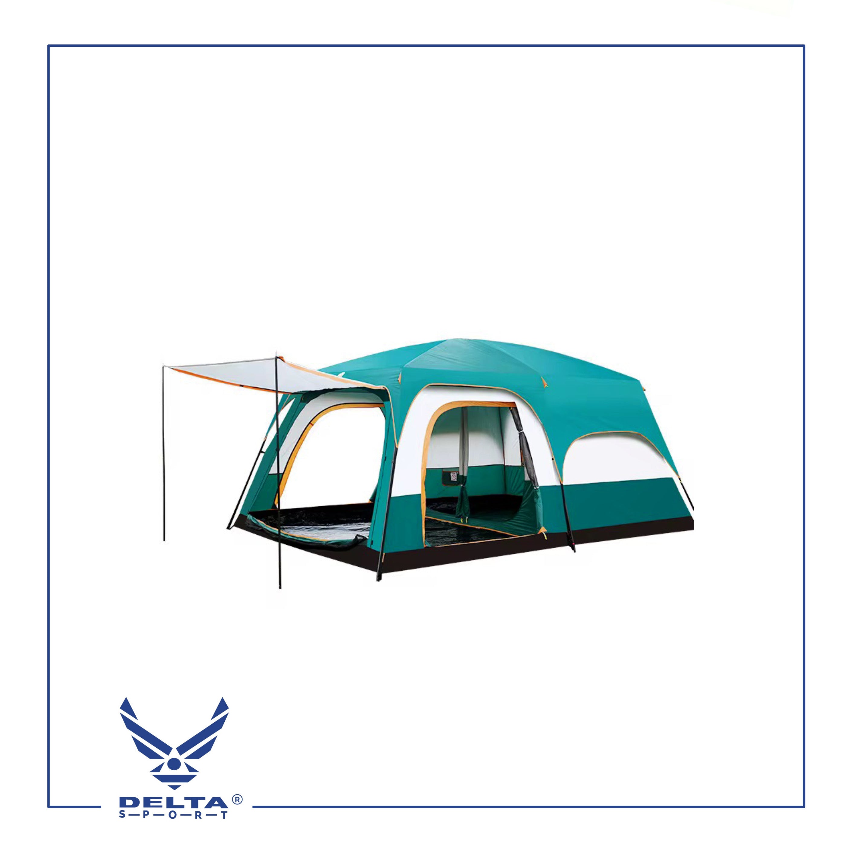 🔹Outdoor Waterproof Double-Layer Family Camping Tent – 2 Rooms (4–6 Persons) | Model A-0039