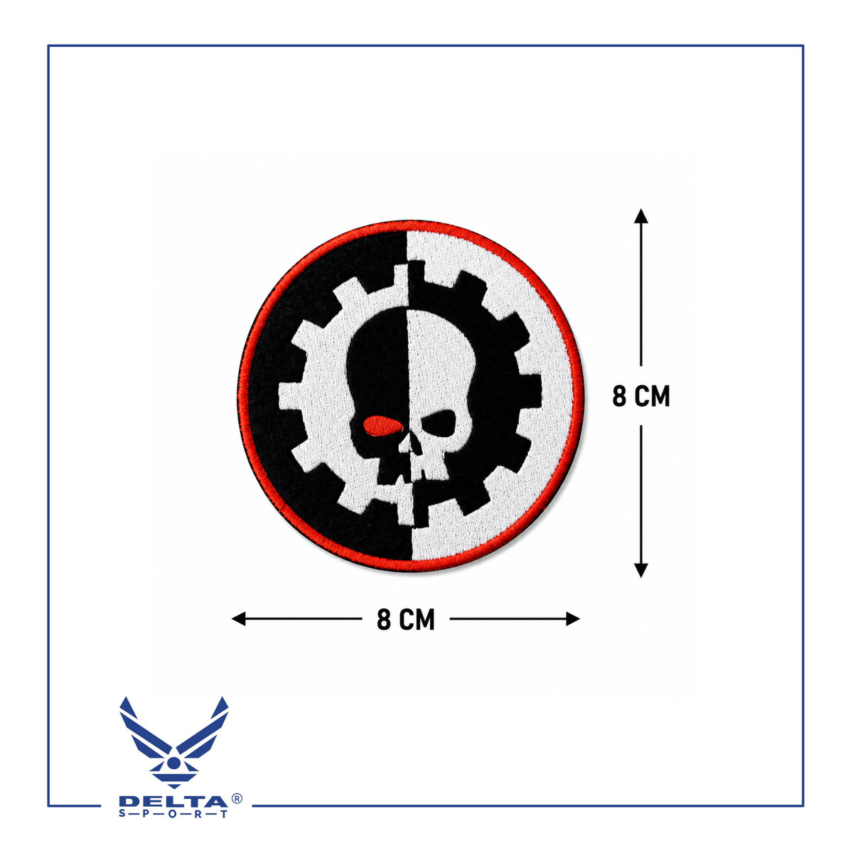 🔹Gear Skull Velcro Patch — 8 × 8 CM.