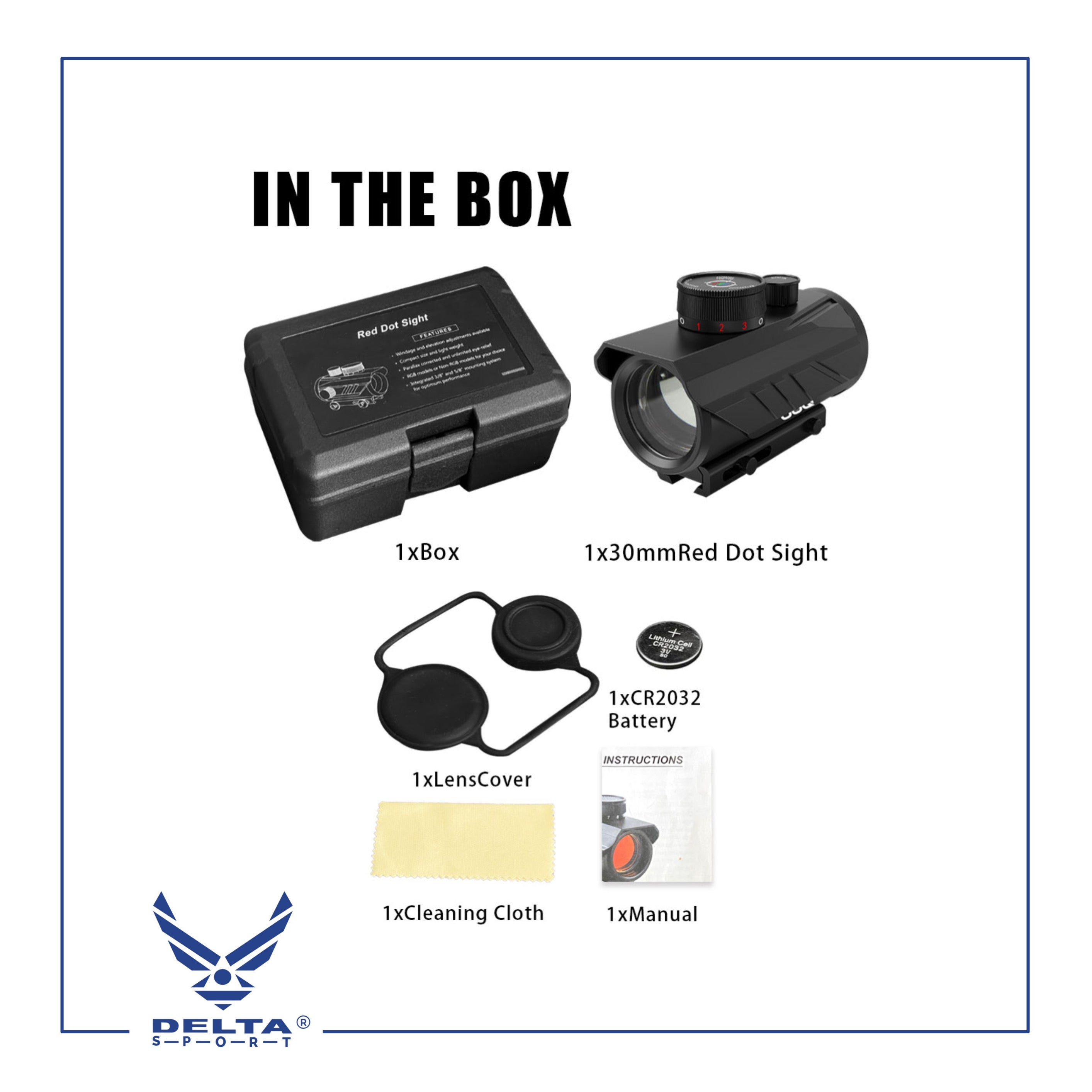 🔹UUQ Tactical 1x30mm Reflex Green/Red/Blue 3 MOA Dot Sight.