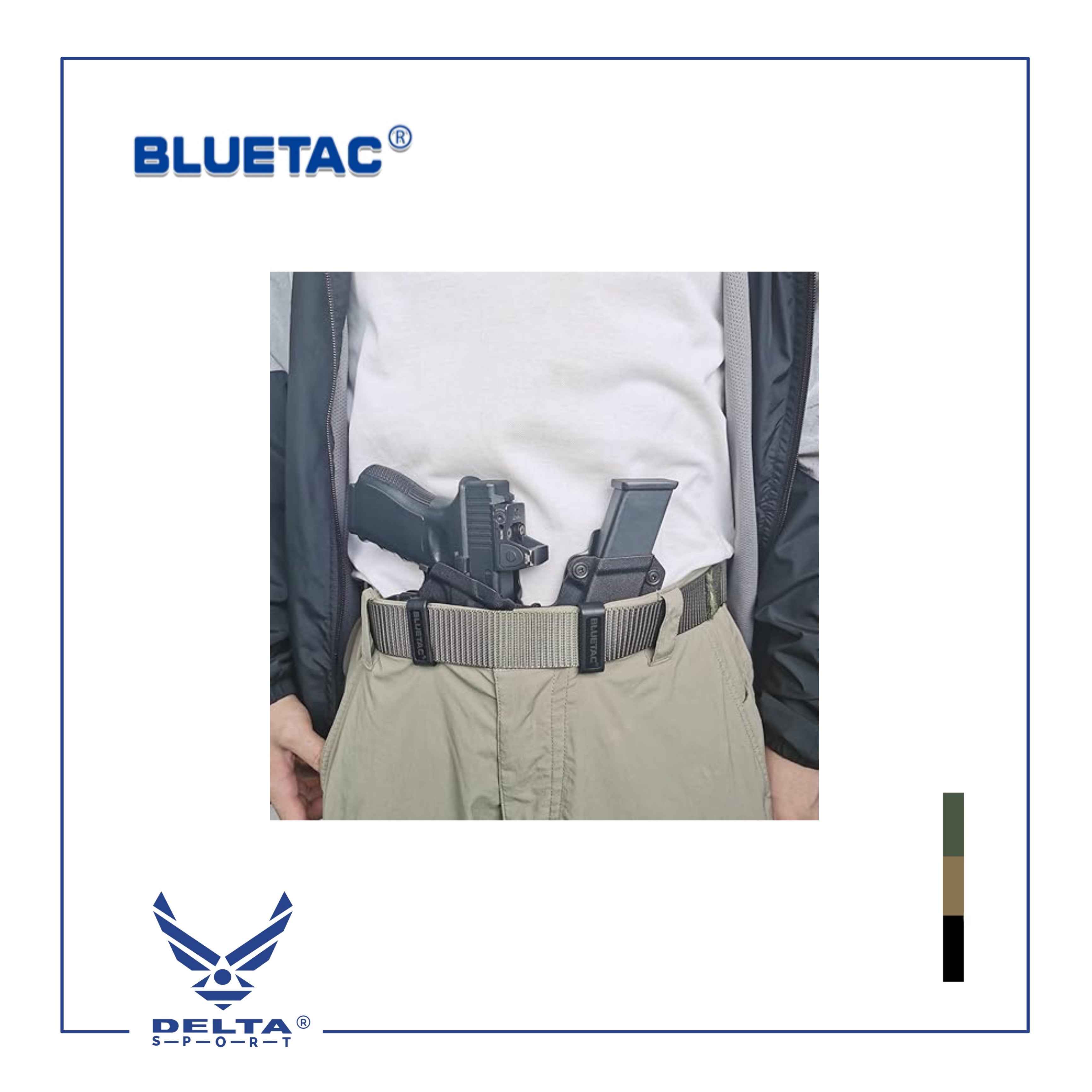 🔹Bluetac ® Concealed Kydex IWB Gun Holster With Magazine Pouch.