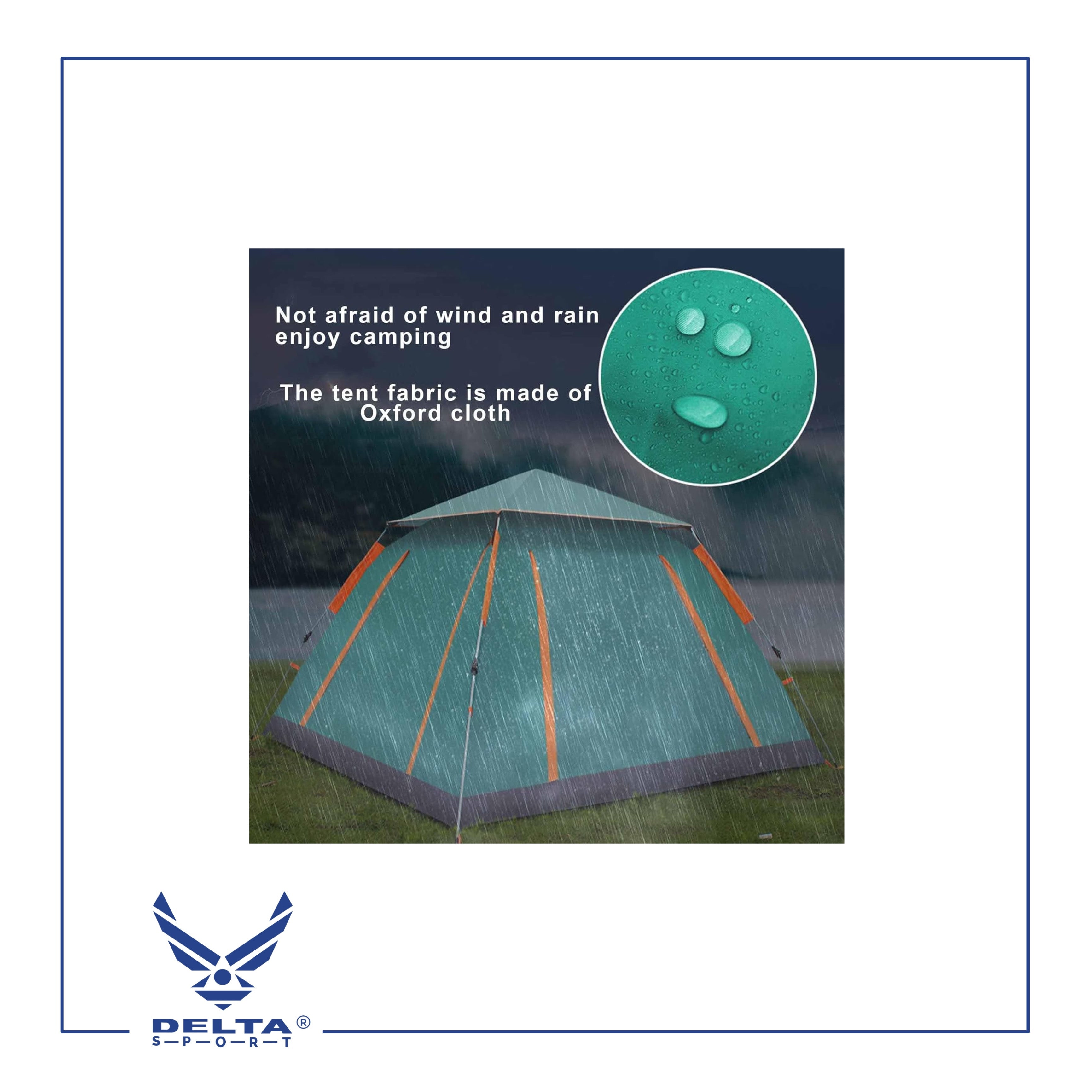 🔹Four-Sided Tent 3-4 person High Quality Fully Automatic Double Layer Thick Rainproof Camping.