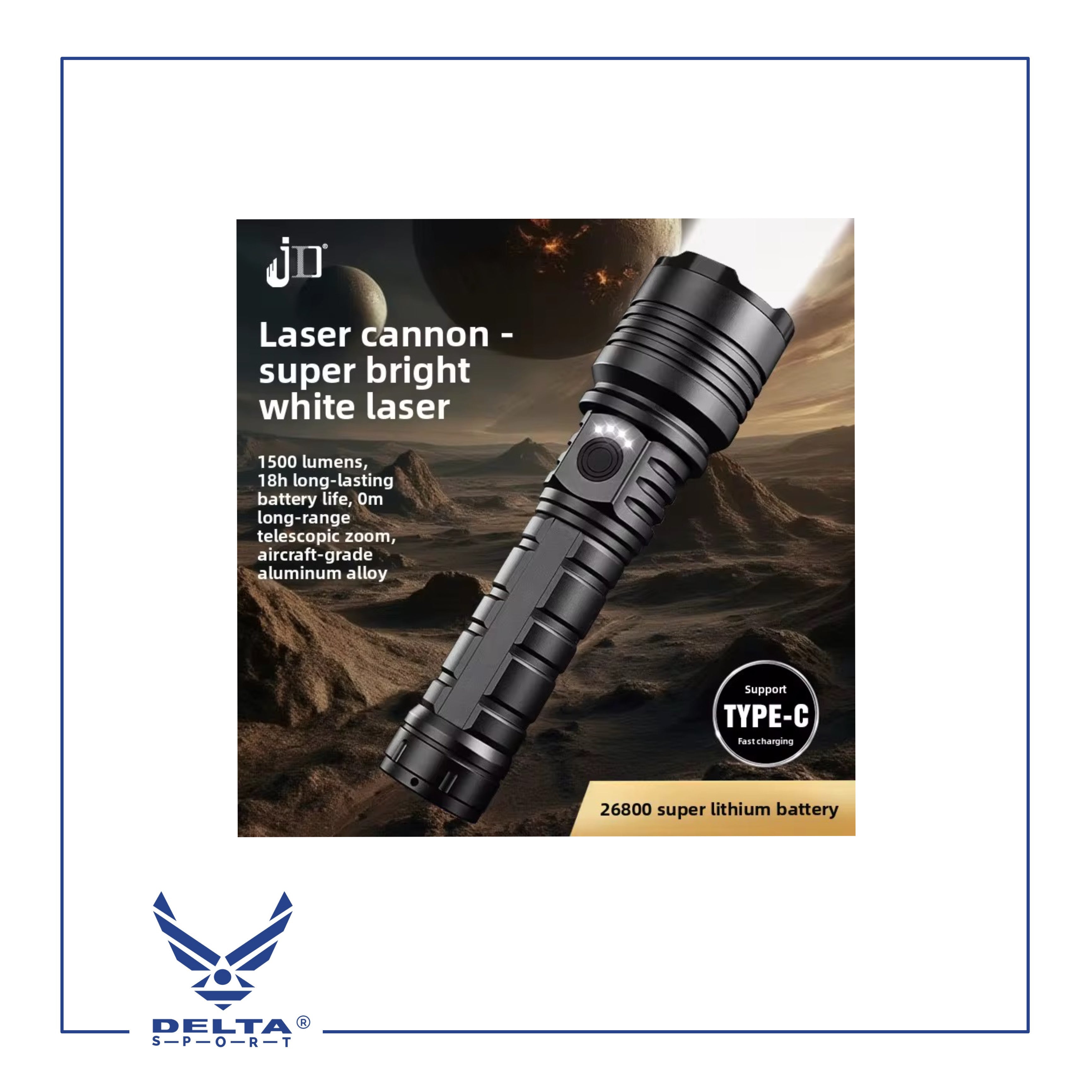 🔹Tactical Flashlight T3.