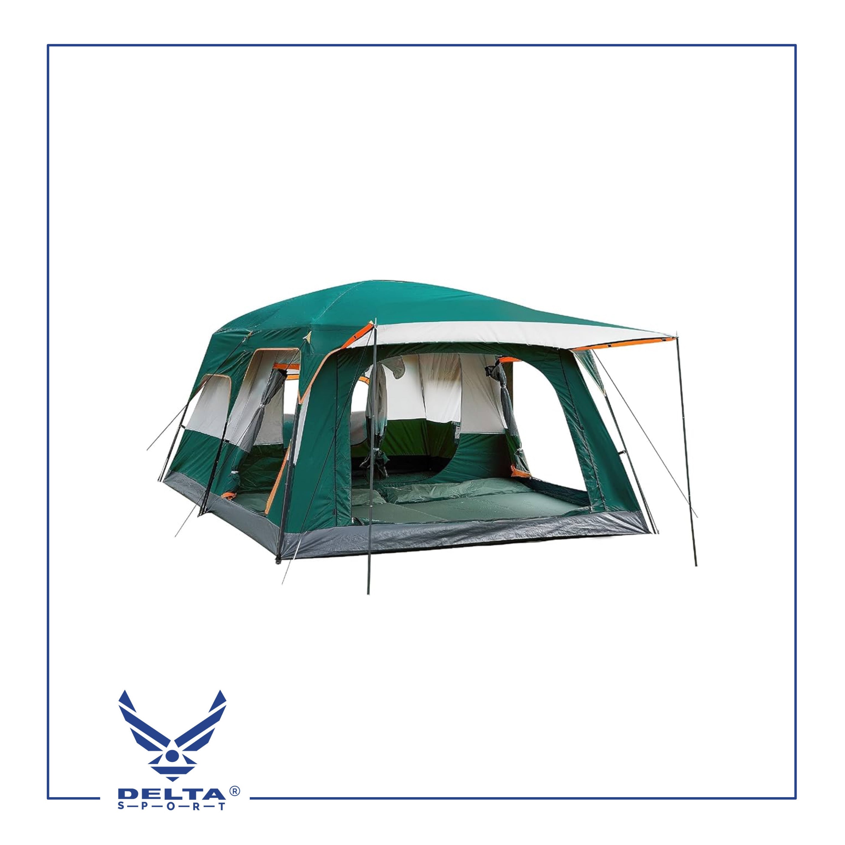 🔹Outdoor Waterproof Double-Layer Family Camping Tent – 2 Rooms (4–6 Persons) | Model A-0039