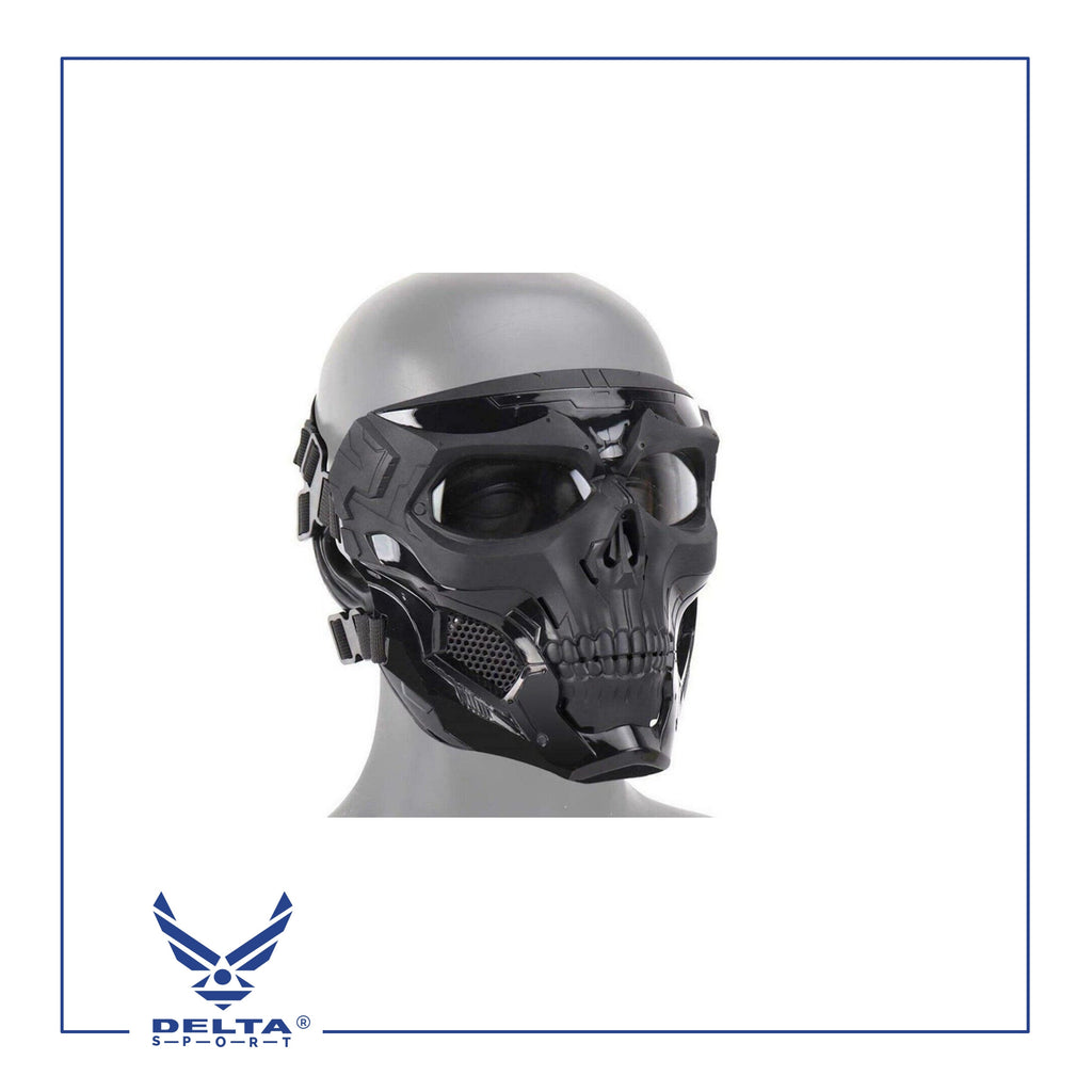 🔹Skull Messenger Airsoft Mask with Goggles Full Face.