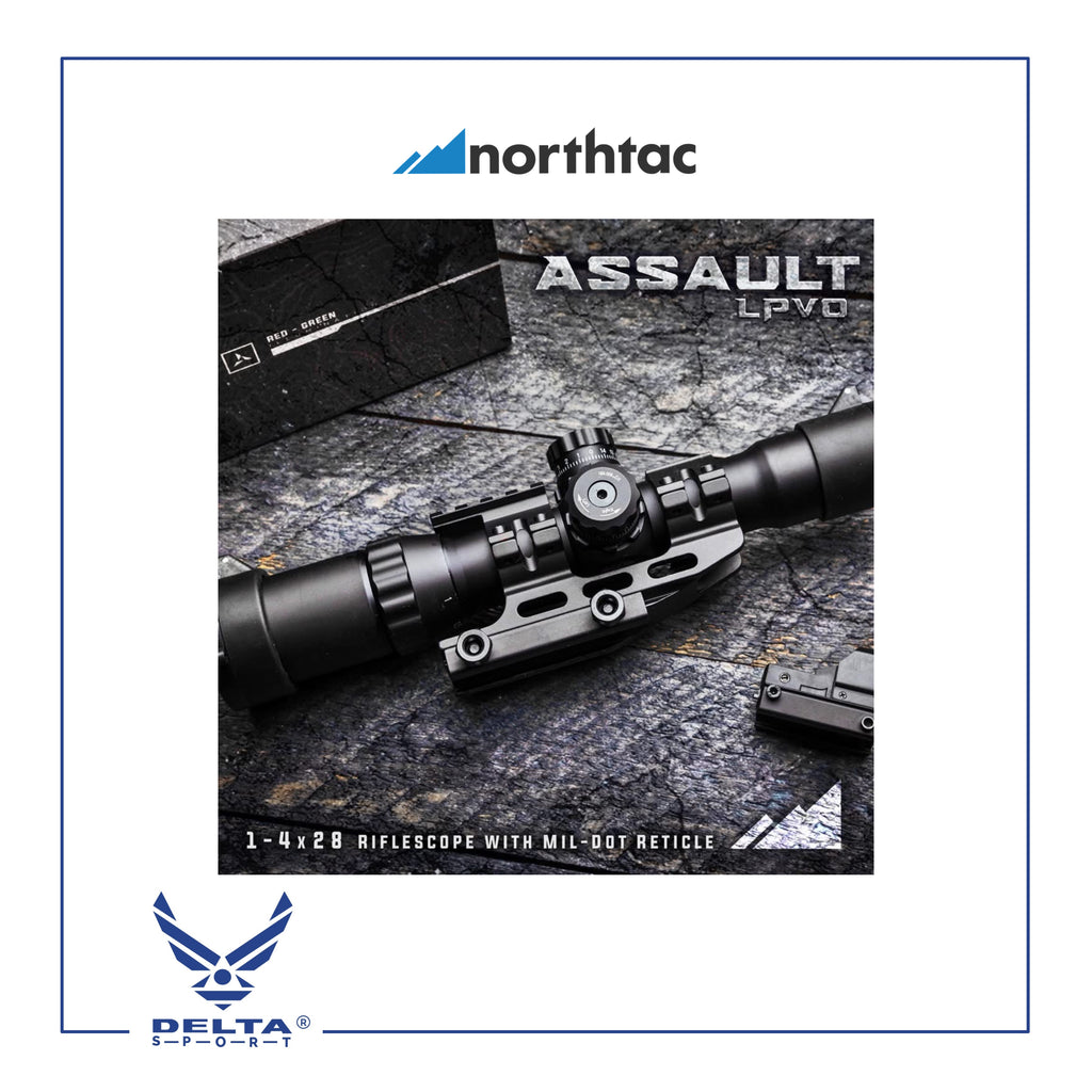 🔹Northtac ASSAULT OPTIC 1-4X28 LPVO RIFLESCOPE.