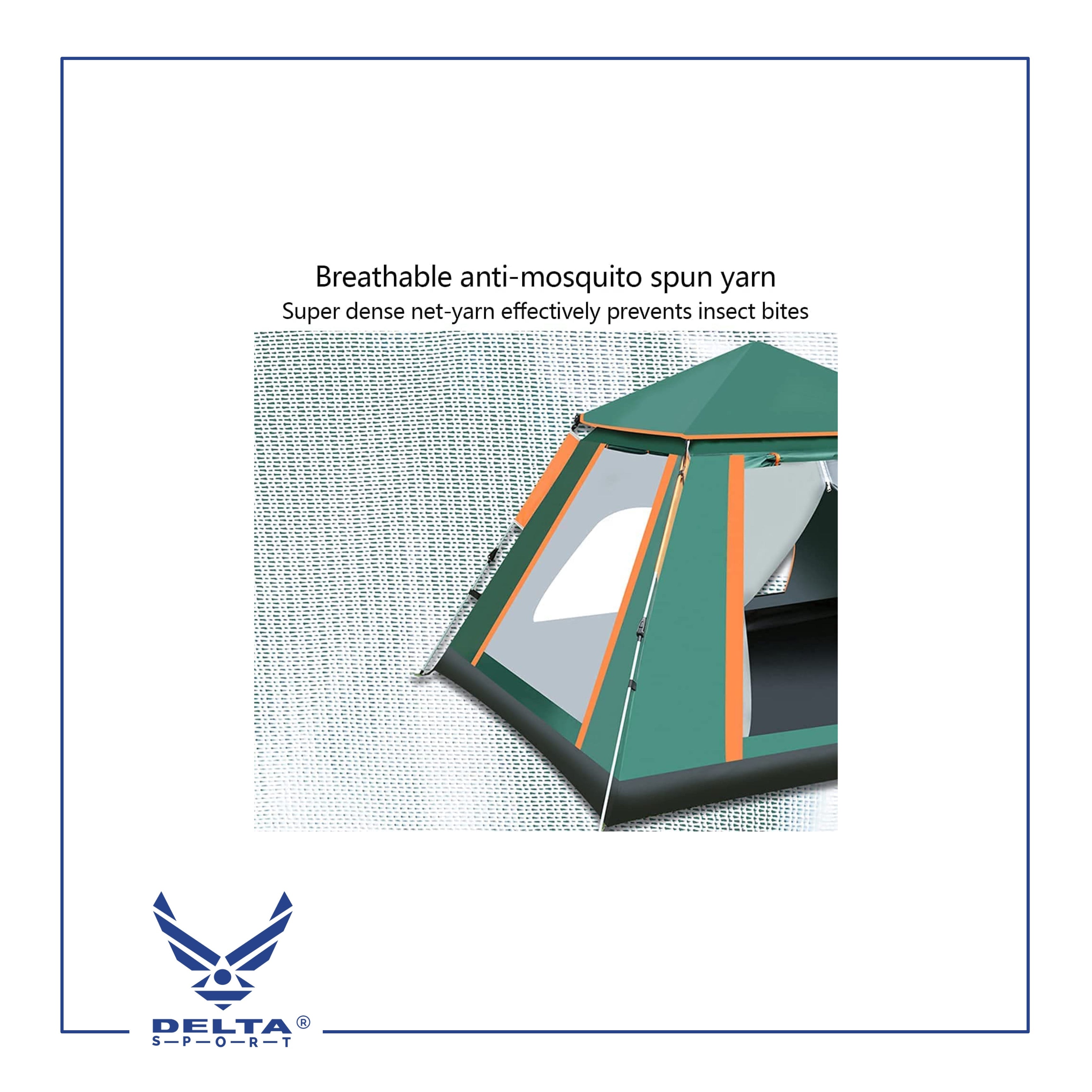 🔹Four-Sided Tent 3-4 person High Quality Fully Automatic Double Layer Thick Rainproof Camping.