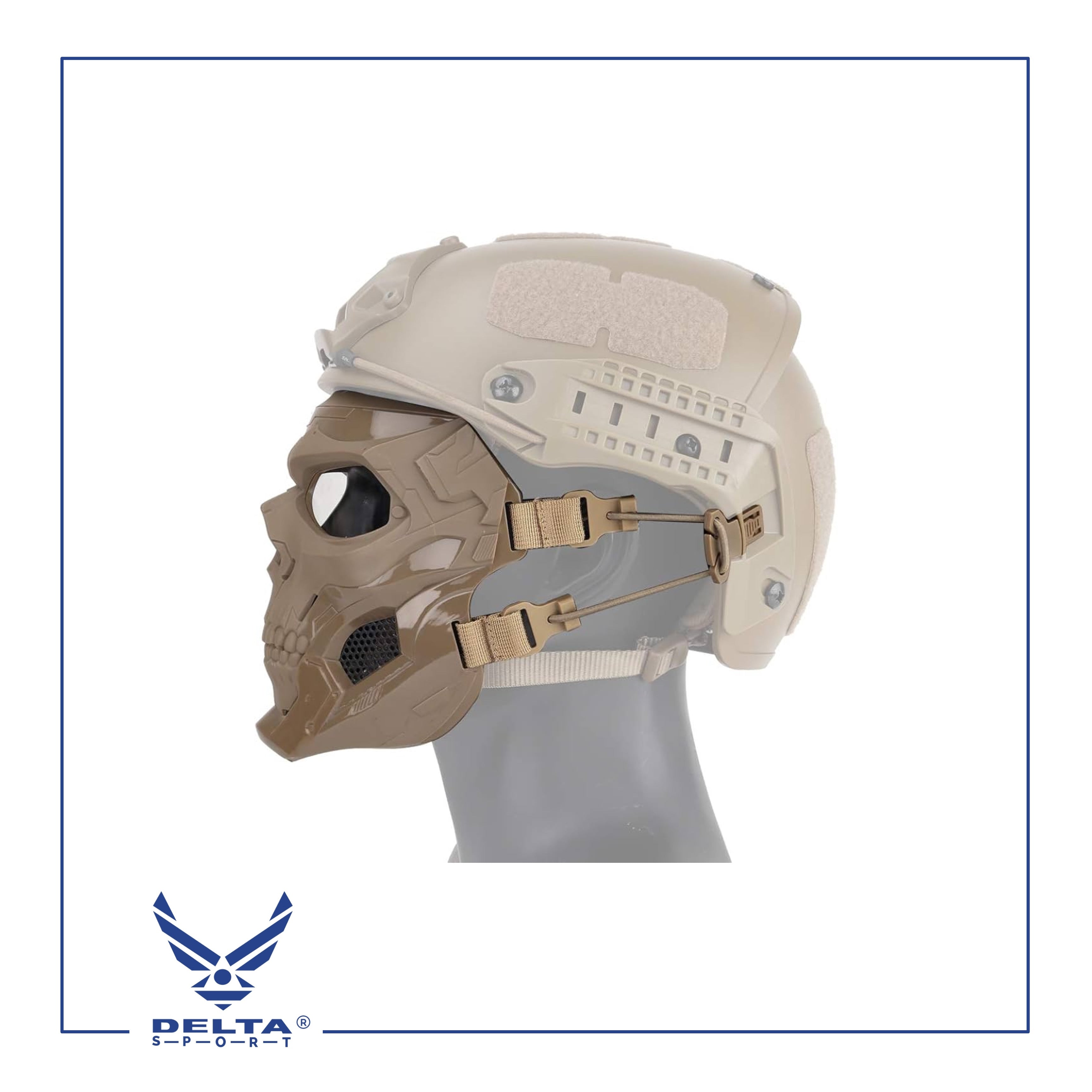 🔹Skull Messenger Airsoft Mask with Goggles Full Face.