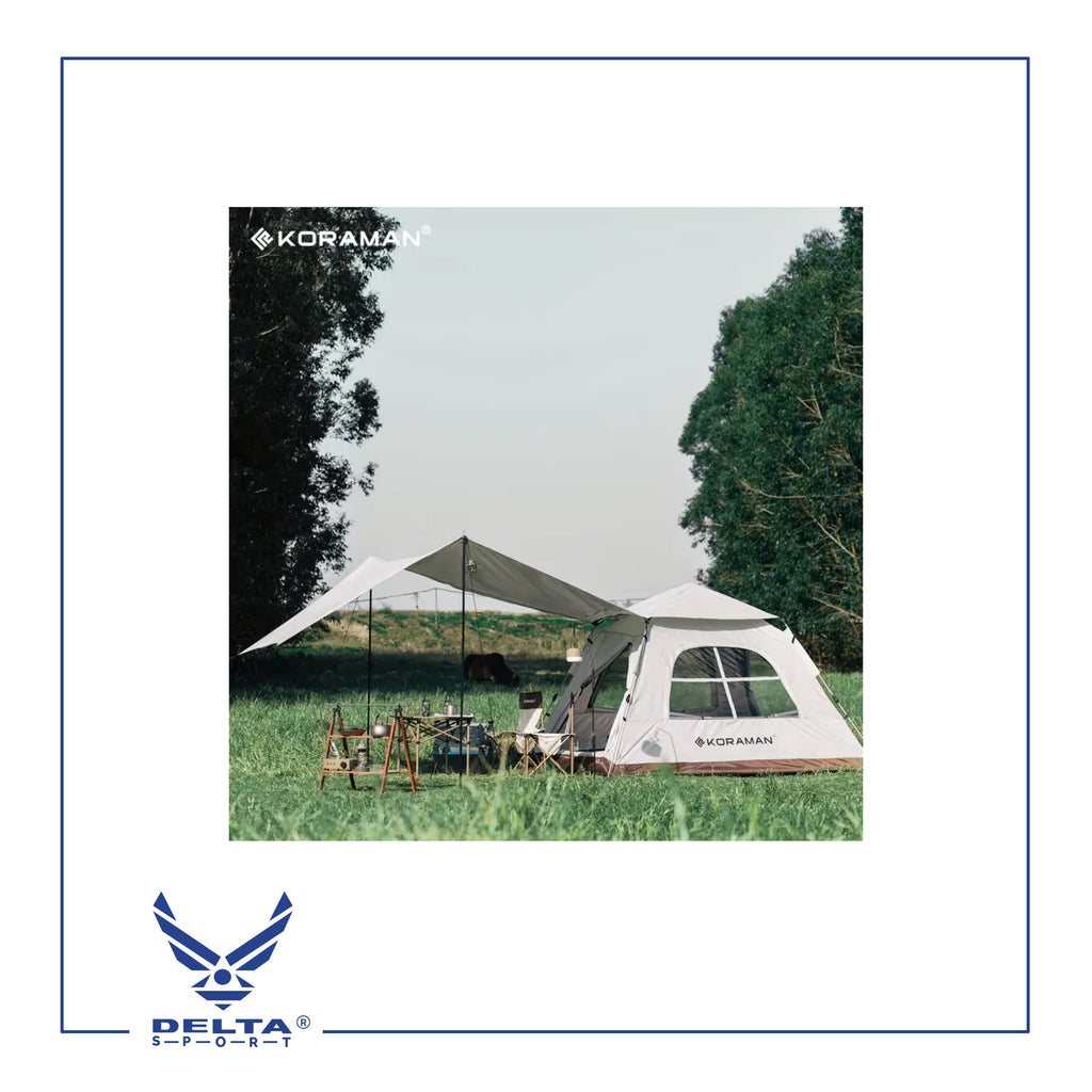 🔹Koraman Automatic Tent + Canopy (4 Persons).