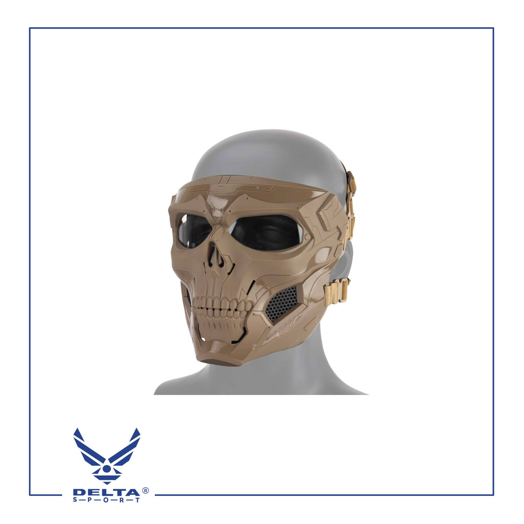 🔹Skull Messenger Airsoft Mask with Goggles Full Face.