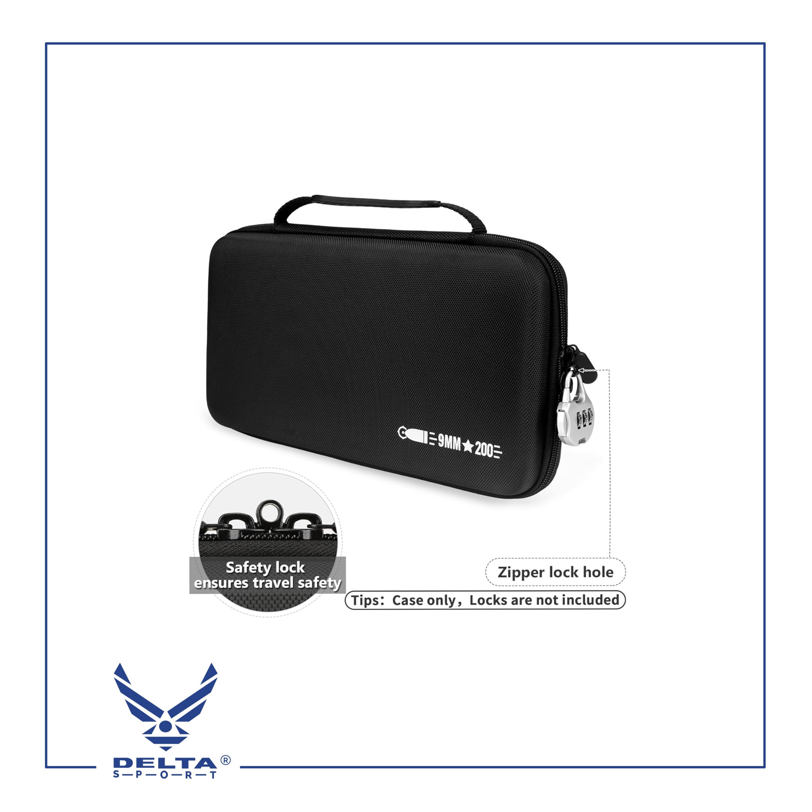 🔹9mm Storage Holder Case – 200 Round Capacity.