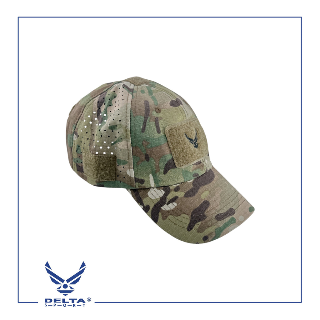 🔹Delta breathable laser cut cap.