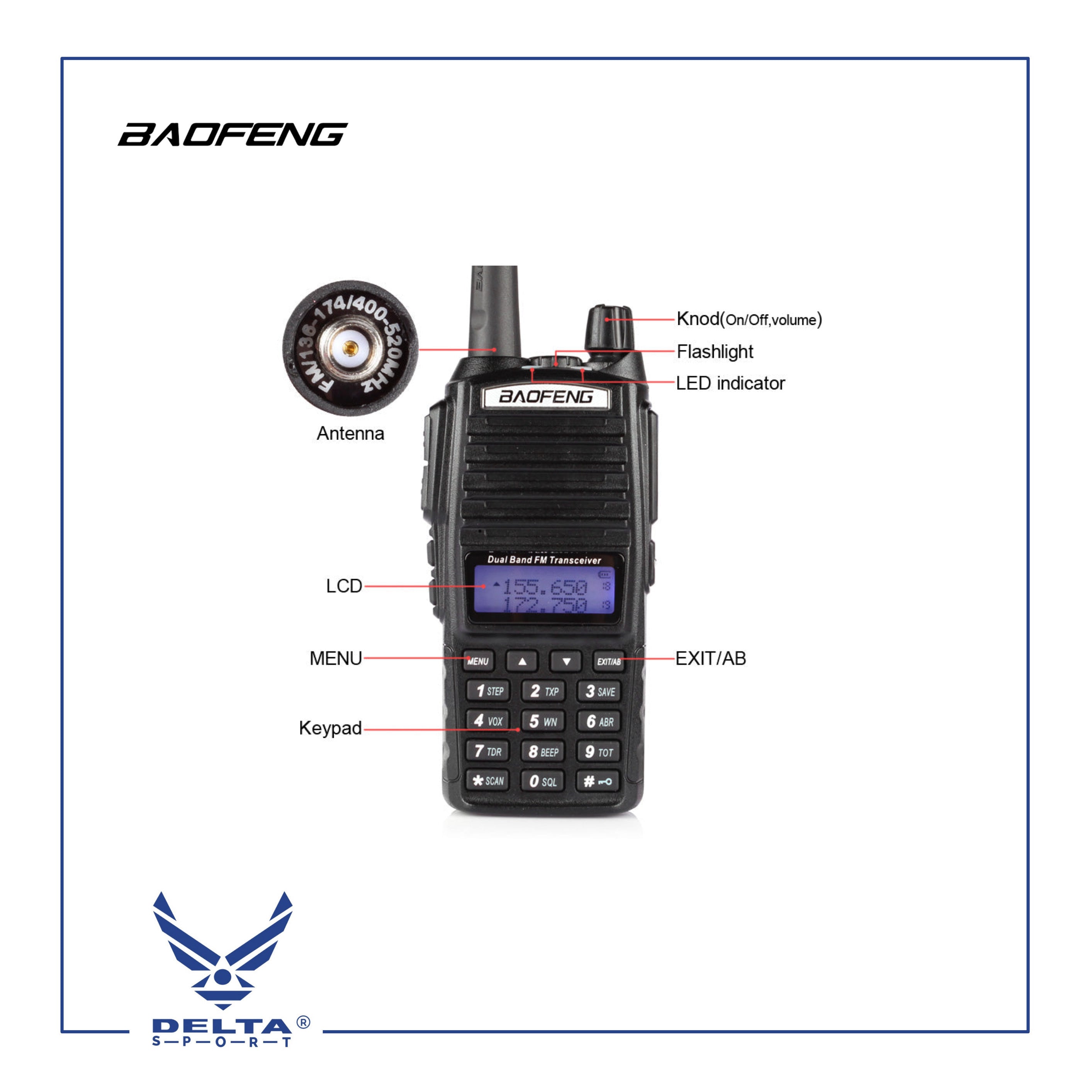 🔹BAOFENG UV-82 (BF112) 8W Two Way Radio UHF VHF Dual-Band Walkie Talkie.