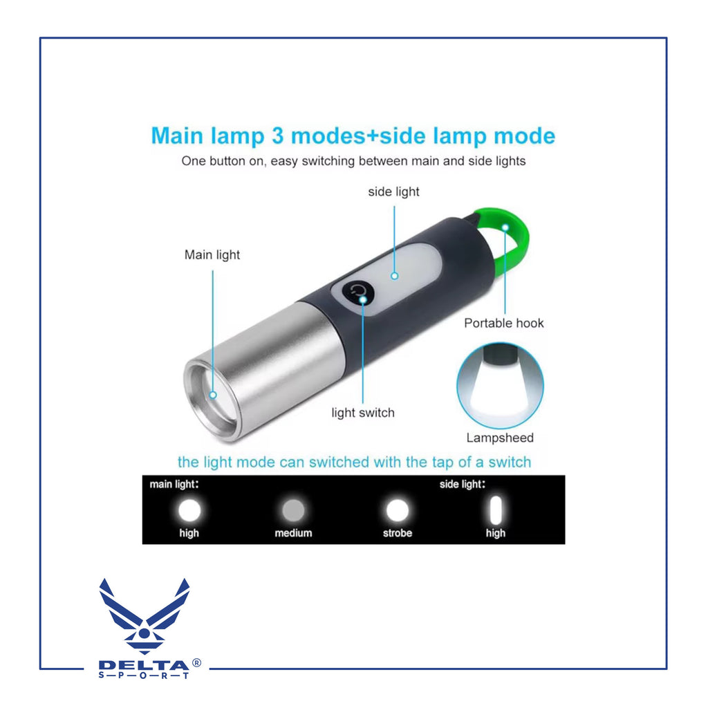 🔹Telescopic Camping Flashlight & Lantern.