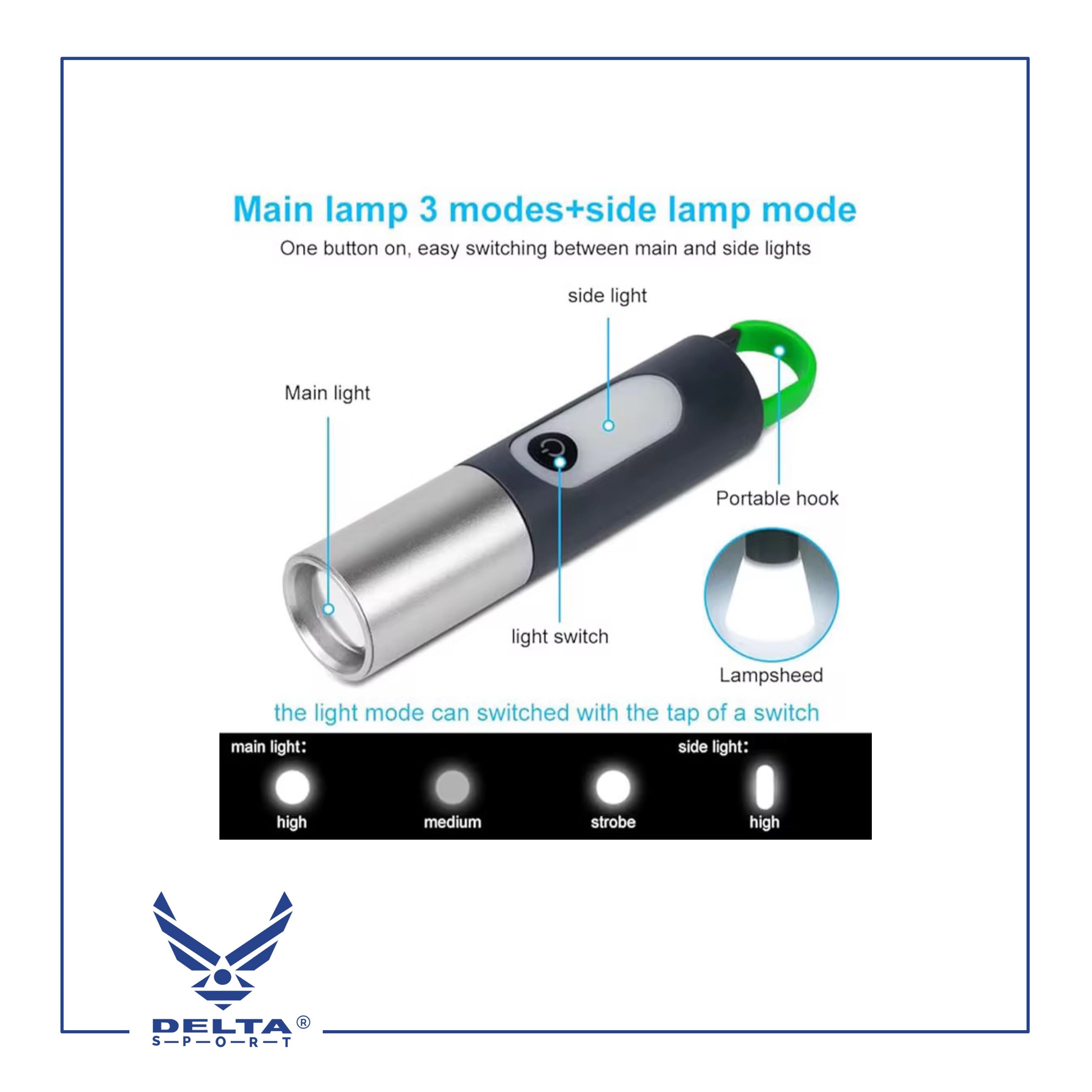 🔹Telescopic Camping Flashlight & Lantern.